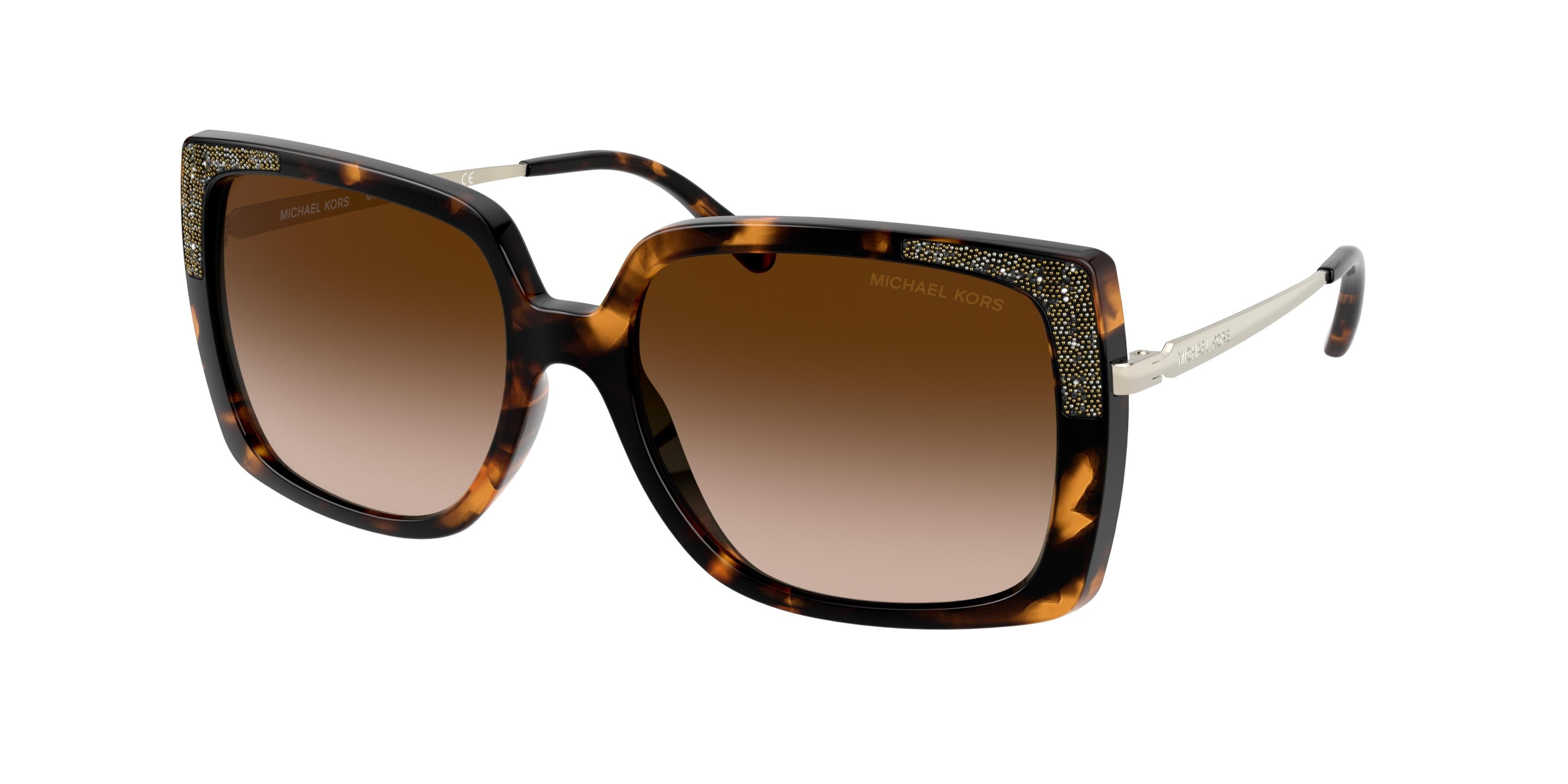 Michael Kors ROCHELLE MK2131 Square Sunglasses 333313-Dark Tortoise 56-140-17 - Color Map Tortoise