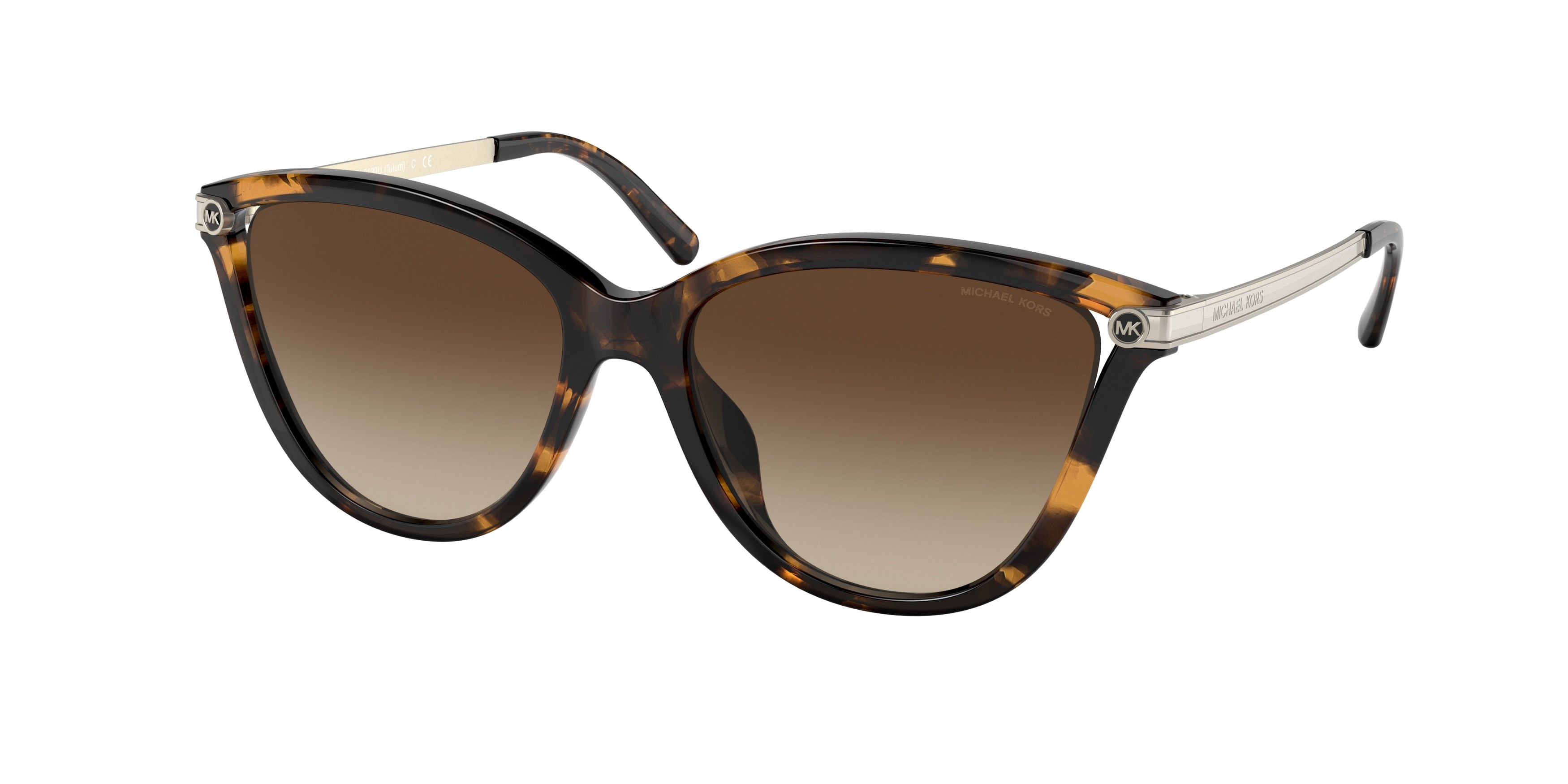Michael Kors TULUM MK2139U Cat Eye Sunglasses 300613-Dark Tortoise 54-140-16 - Color Map Tortoise