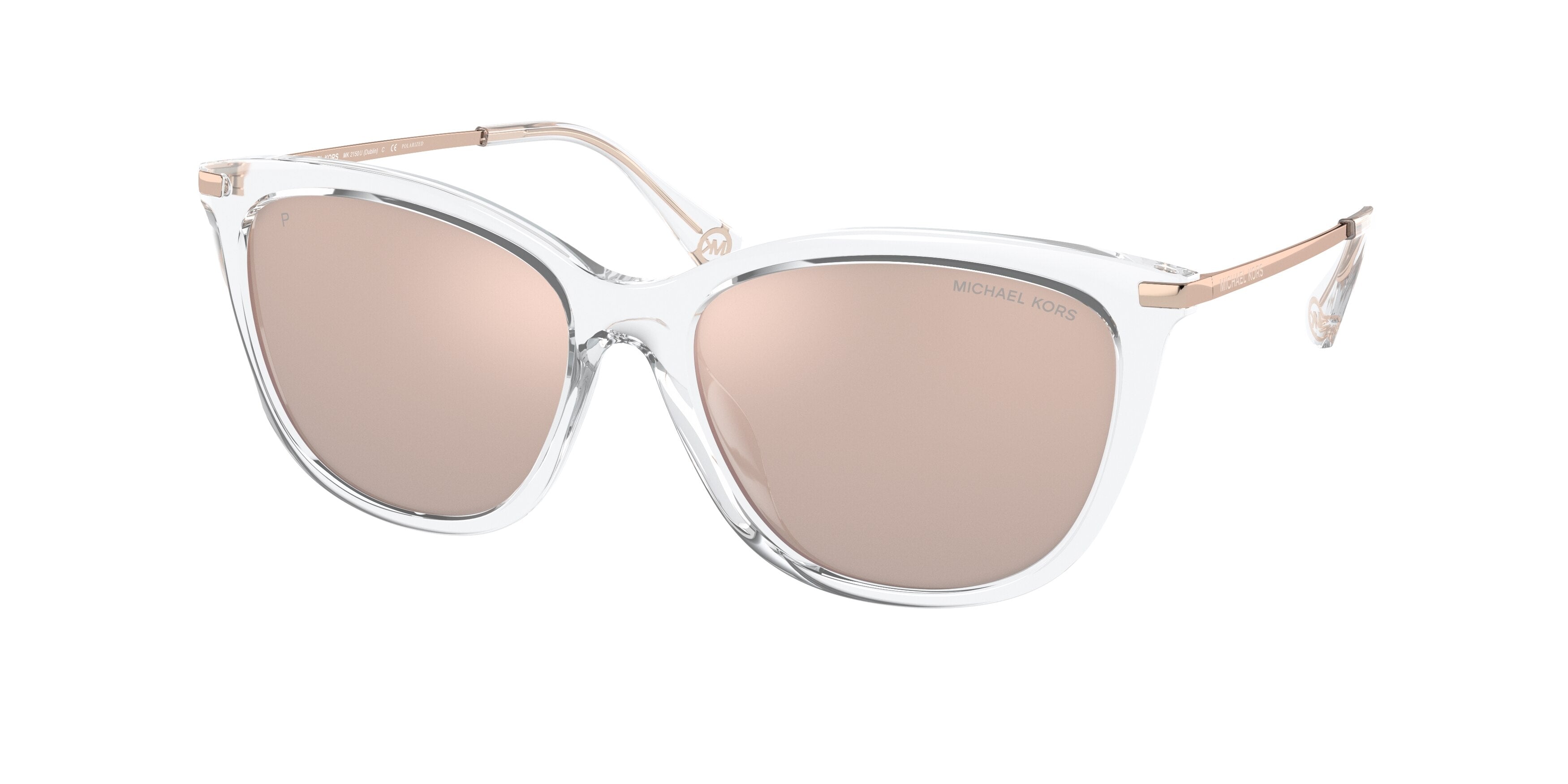 Michael Kors DUBLIN MK2150U Cat Eye Sunglasses 3005M5-Clear 56-140-16 - Color Map Transparent