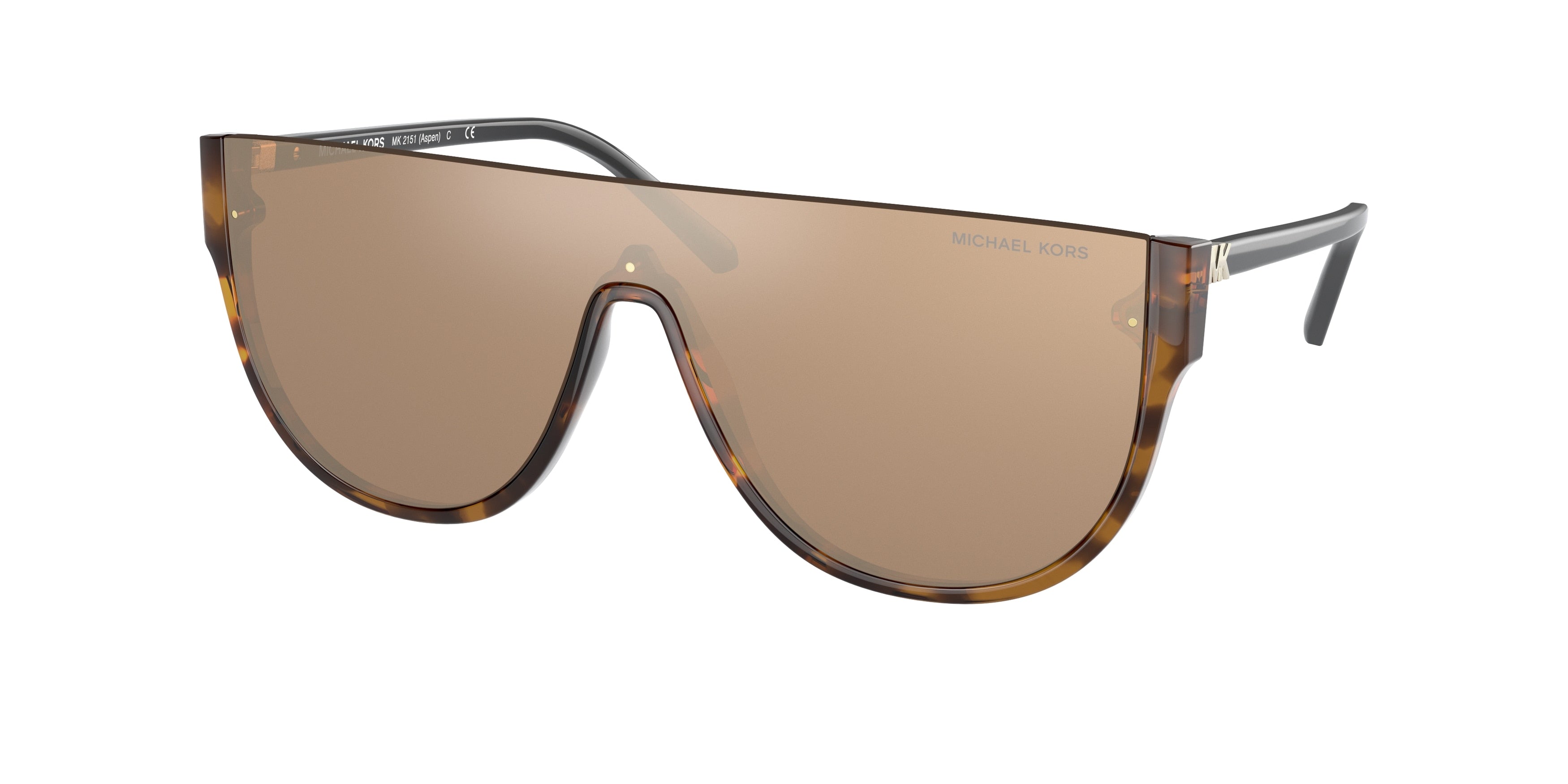 Michael Kors ASPEN MK2151 Irregular Sunglasses 30067P-Bio Dark Tortoise 33-140-133 - Color Map Brown