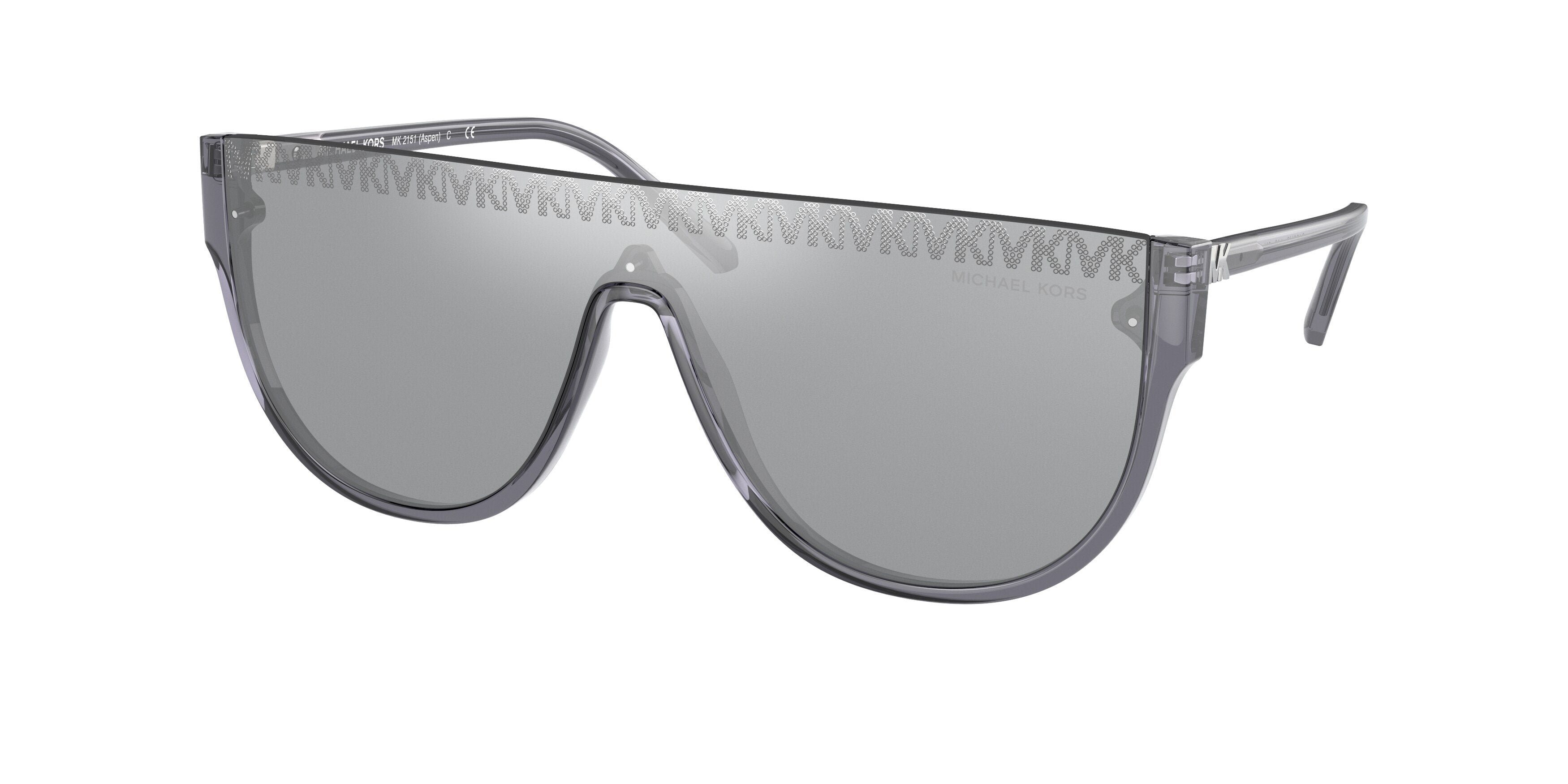 Michael Kors ASPEN MK2151 Irregular Sunglasses 3400U9-Bio Grey Transparent 33-140-133 - Color Map Grey