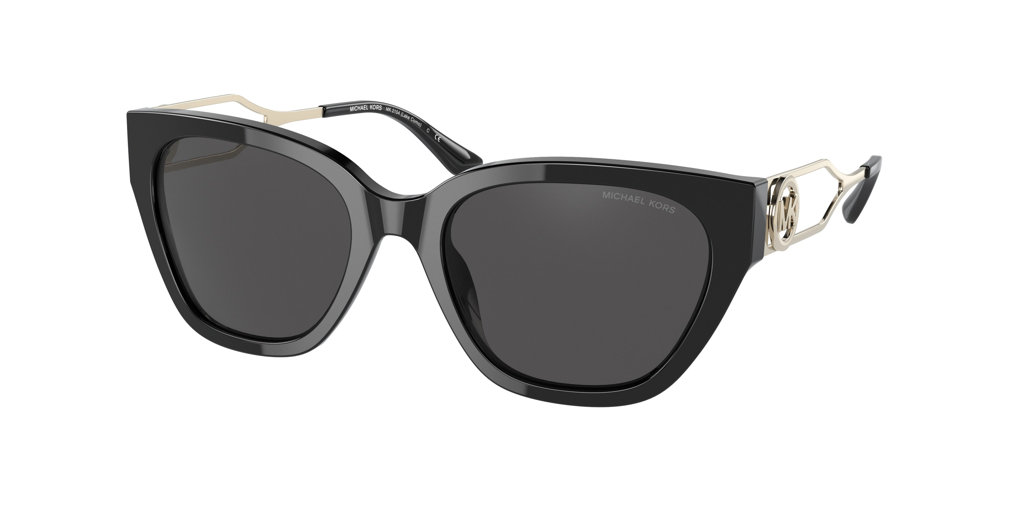 Michael Kors LAKE COMO MK2154 Square Sunglasses 300587-Black 54-140-19 - Color Map Black