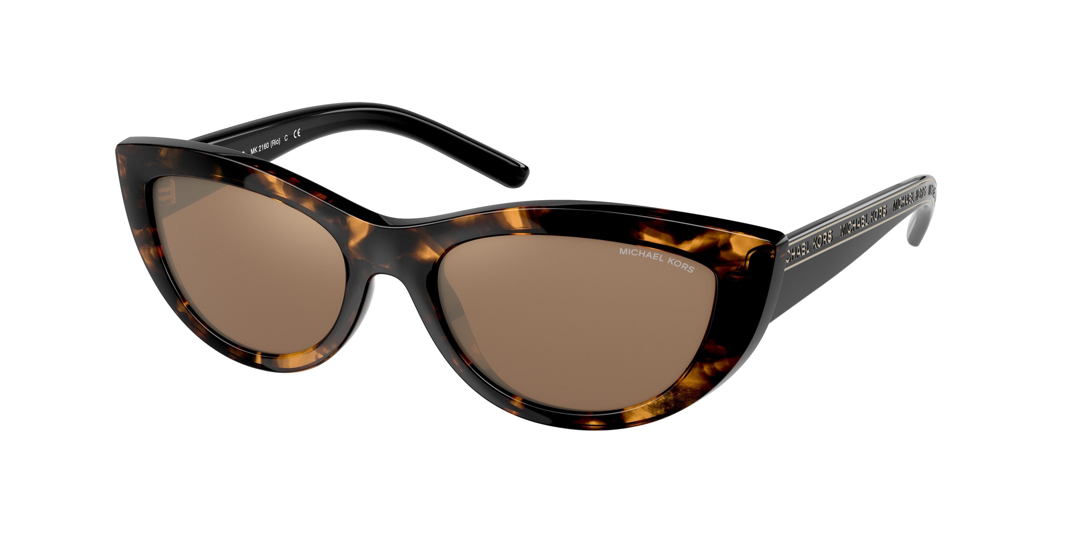 Michael Kors RIO MK2160 Cat Eye Sunglasses 30067P-Dark Tortoise 54-140-18 - Color Map Tortoise