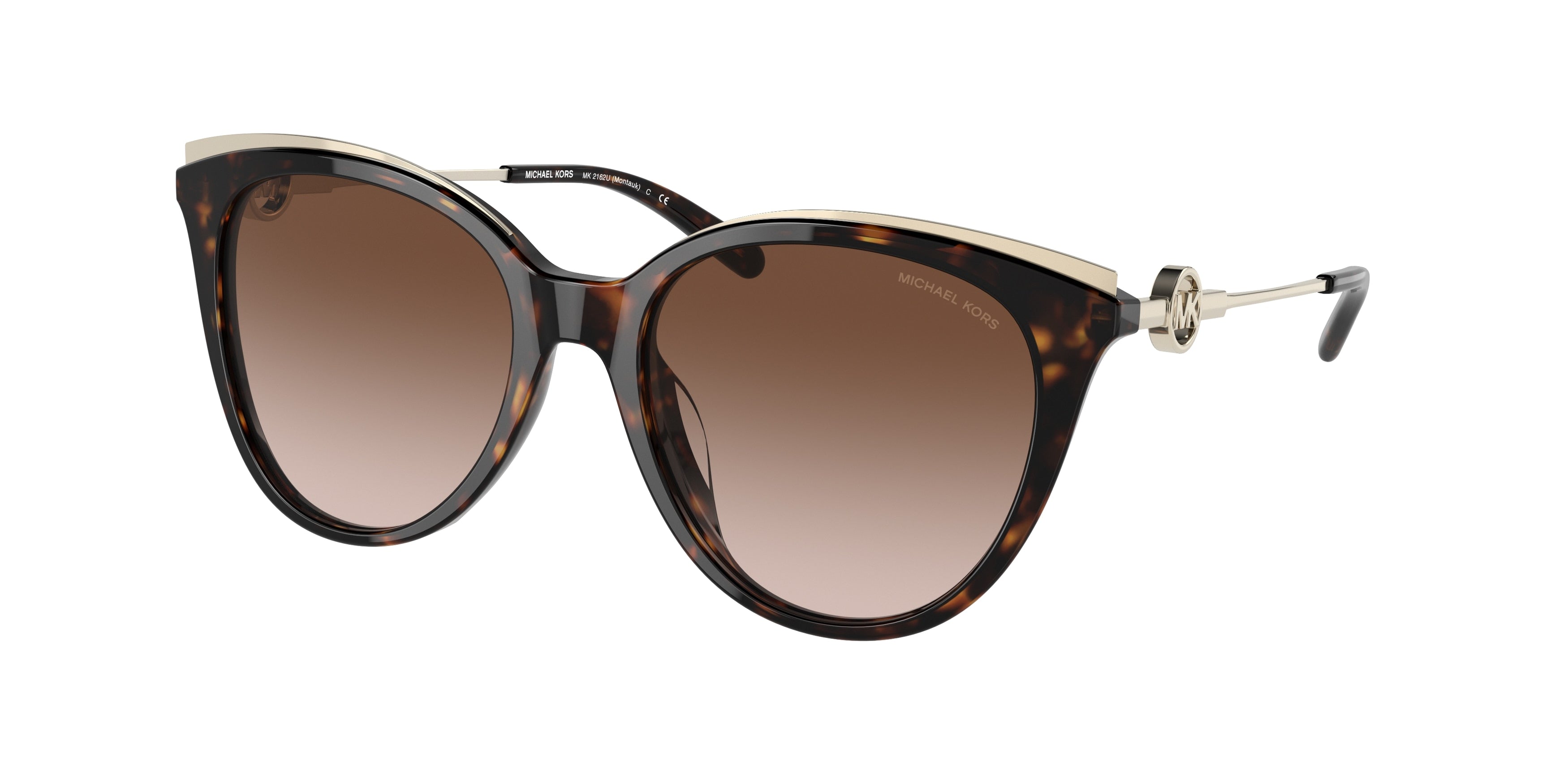 Michael Kors MONTAUK MK2162U Round Sunglasses 300613-Dark Tortoise 53-140-18 - Color Map Tortoise