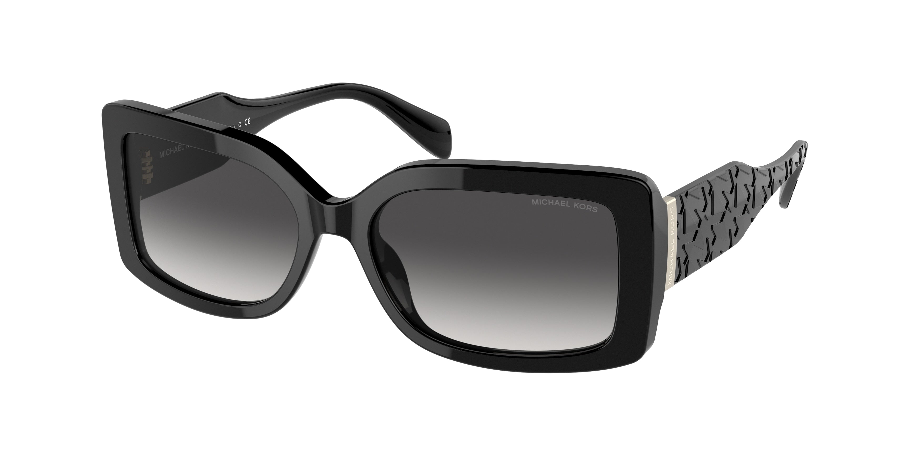 Michael Kors CORFU MK2165 Rectangle Sunglasses 30058G-Black 56-140-17 - Color Map Black