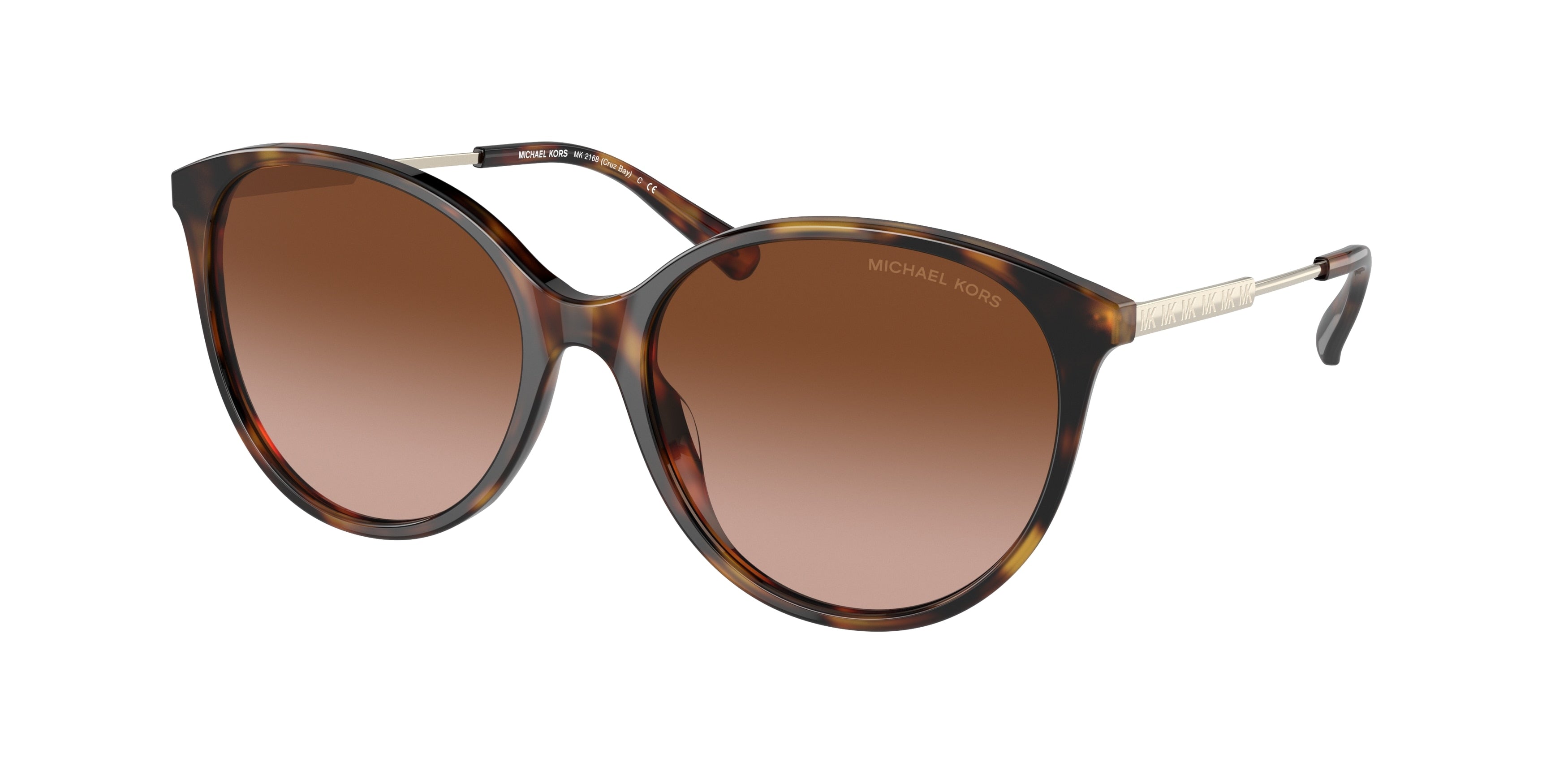 Michael Kors CRUZ BAY MK2168 Round Sunglasses 39043B-Amber Tortoise 56-140-17 - Color Map Tortoise