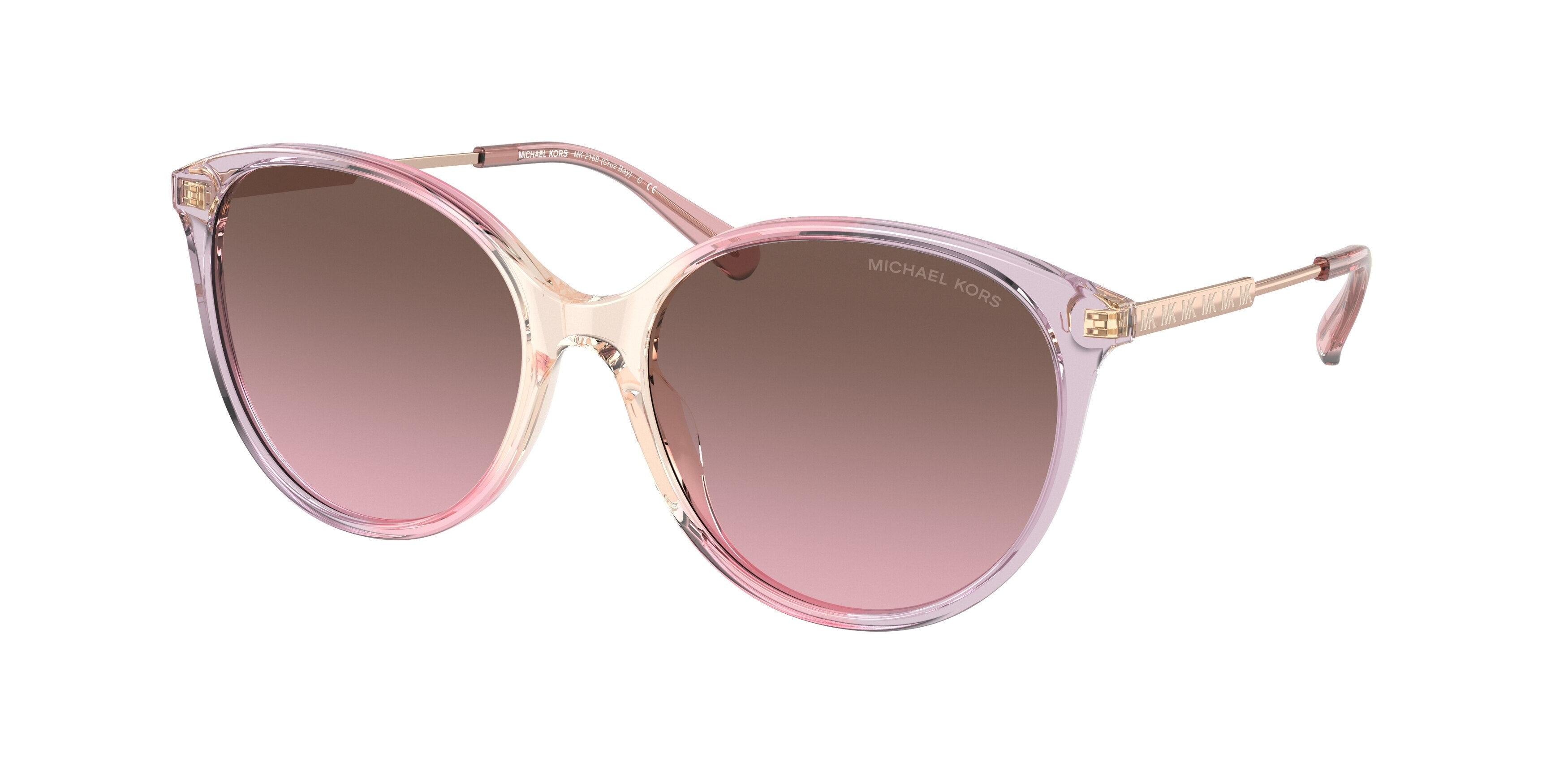 Michael Kors CRUZ BAY MK2168 Round Sunglasses 39059T-Dusty Coral 56-140-17 - Color Map Violet