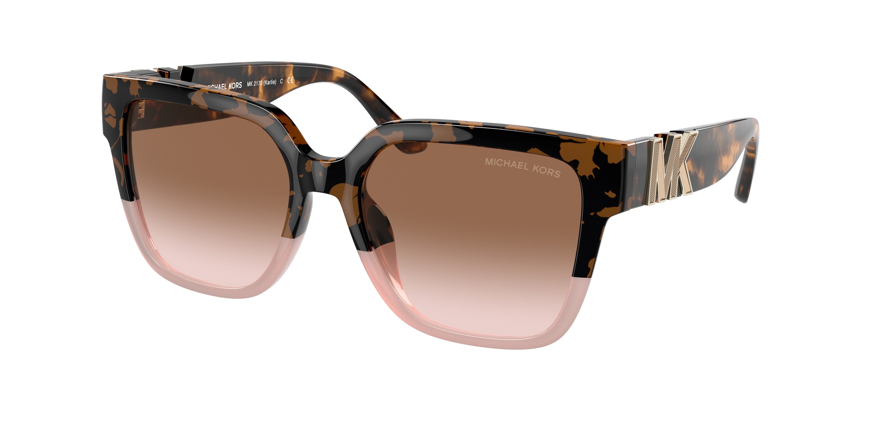 Michael Kors KARLIE MK2170U Square Sunglasses 390913-Tortoise 54-140-17 - Color Map Tortoise