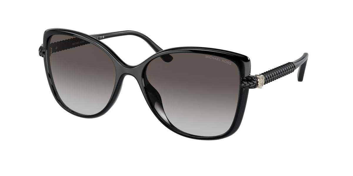 Michael Kors MALTA MK2181U Butterfly Sunglasses 30058G-Black 57-140-16 - Color Map Black