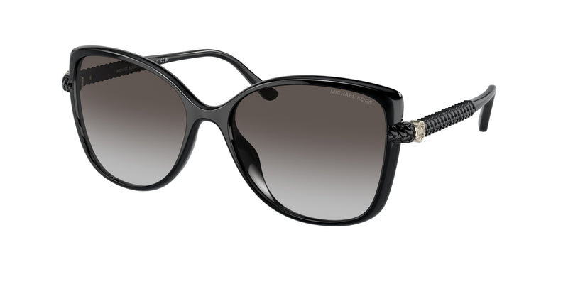 Michael Kors MALTA MK2181U Butterfly Sunglasses 30058G-Black 57-140-16 - Color Map Black