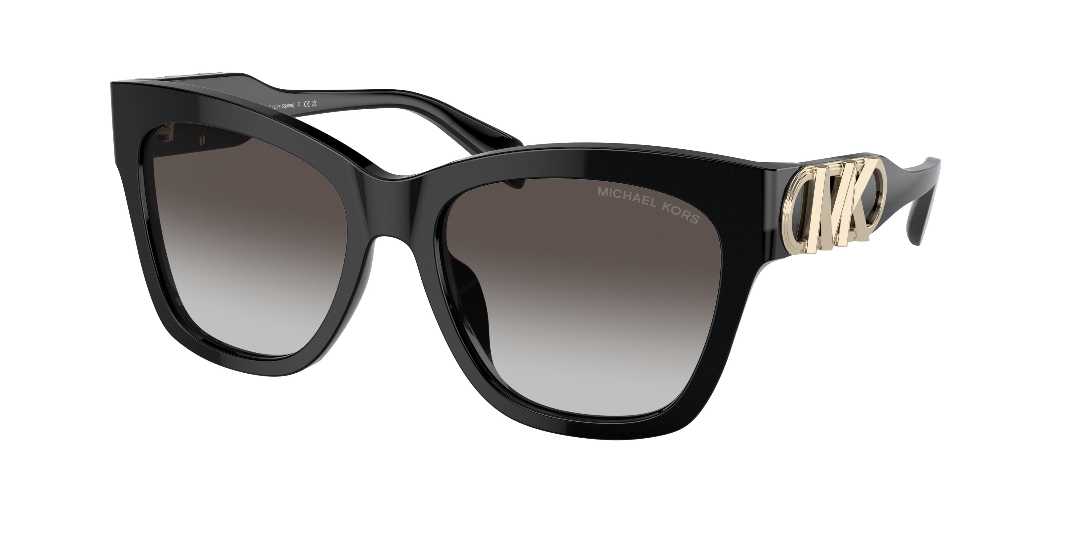 Michael Kors EMPIRE SQUARE MK2182U Butterfly Sunglasses 30058G-Black 55-140-18 - Color Map Black