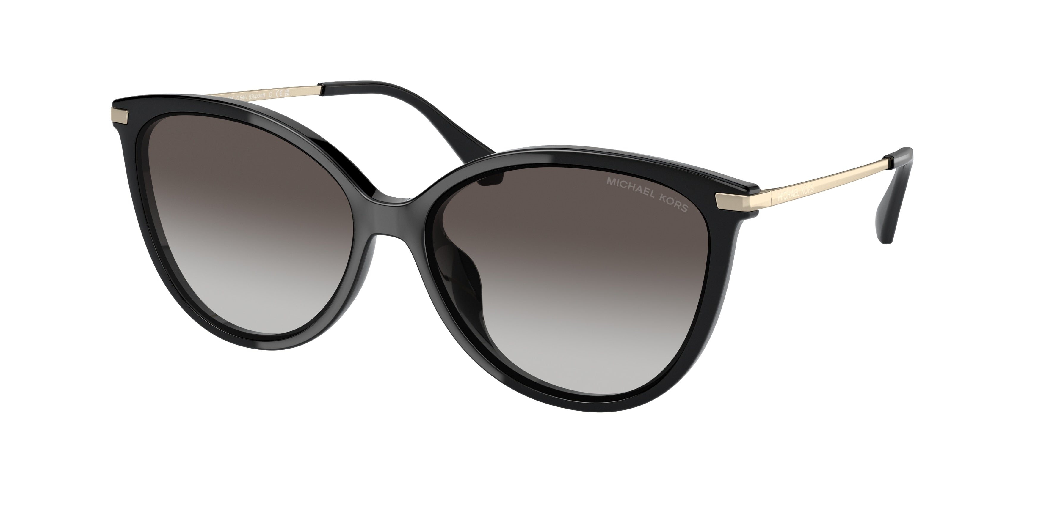 Michael Kors DUPONT MK2184U Cat Eye Sunglasses 30058G-Black 58-140-15 - Color Map Black