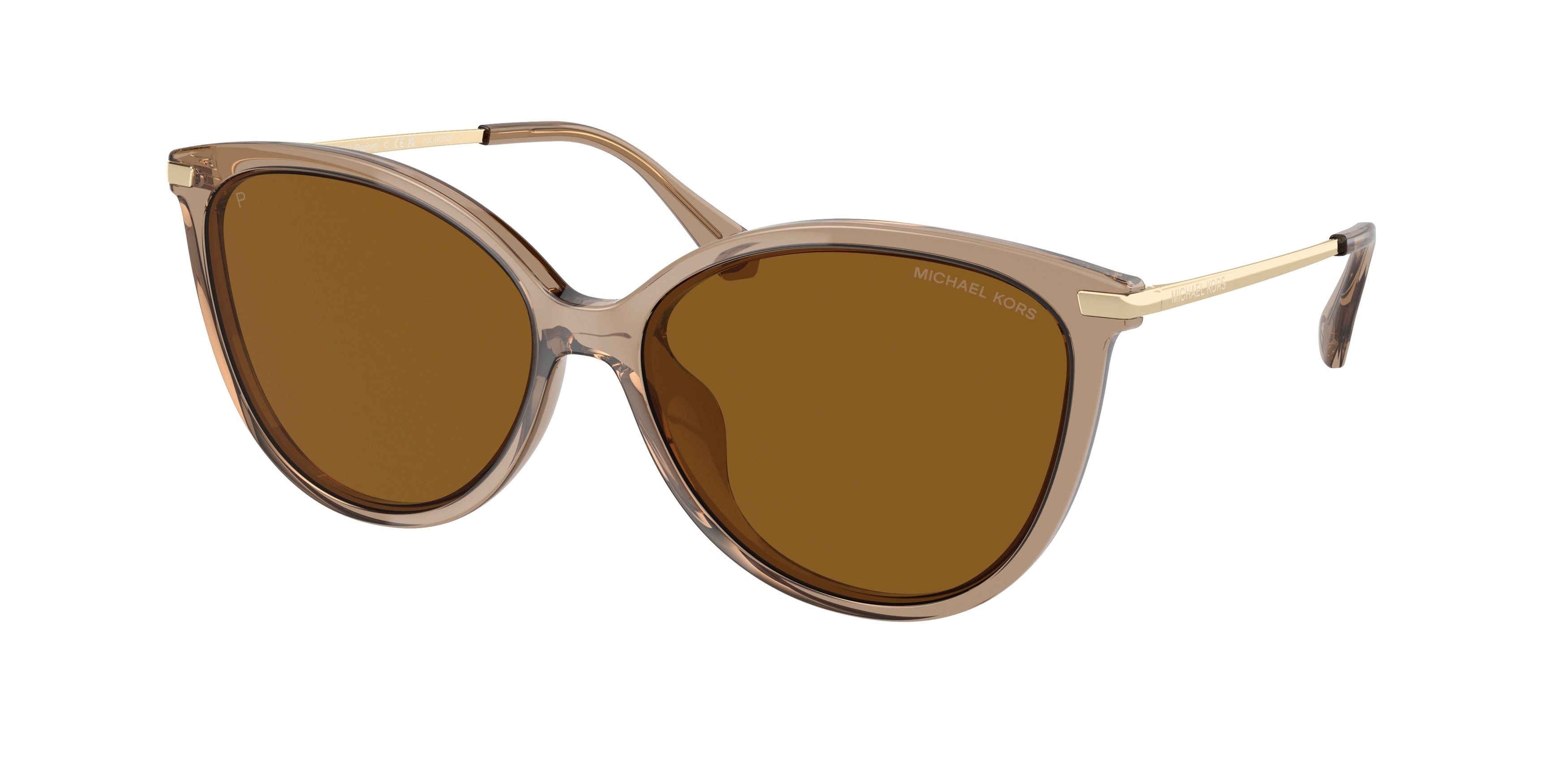 Michael Kors DUPONT MK2184U Cat Eye Sunglasses 3938T5-Brown Transparent 58-140-15 - Color Map Brown