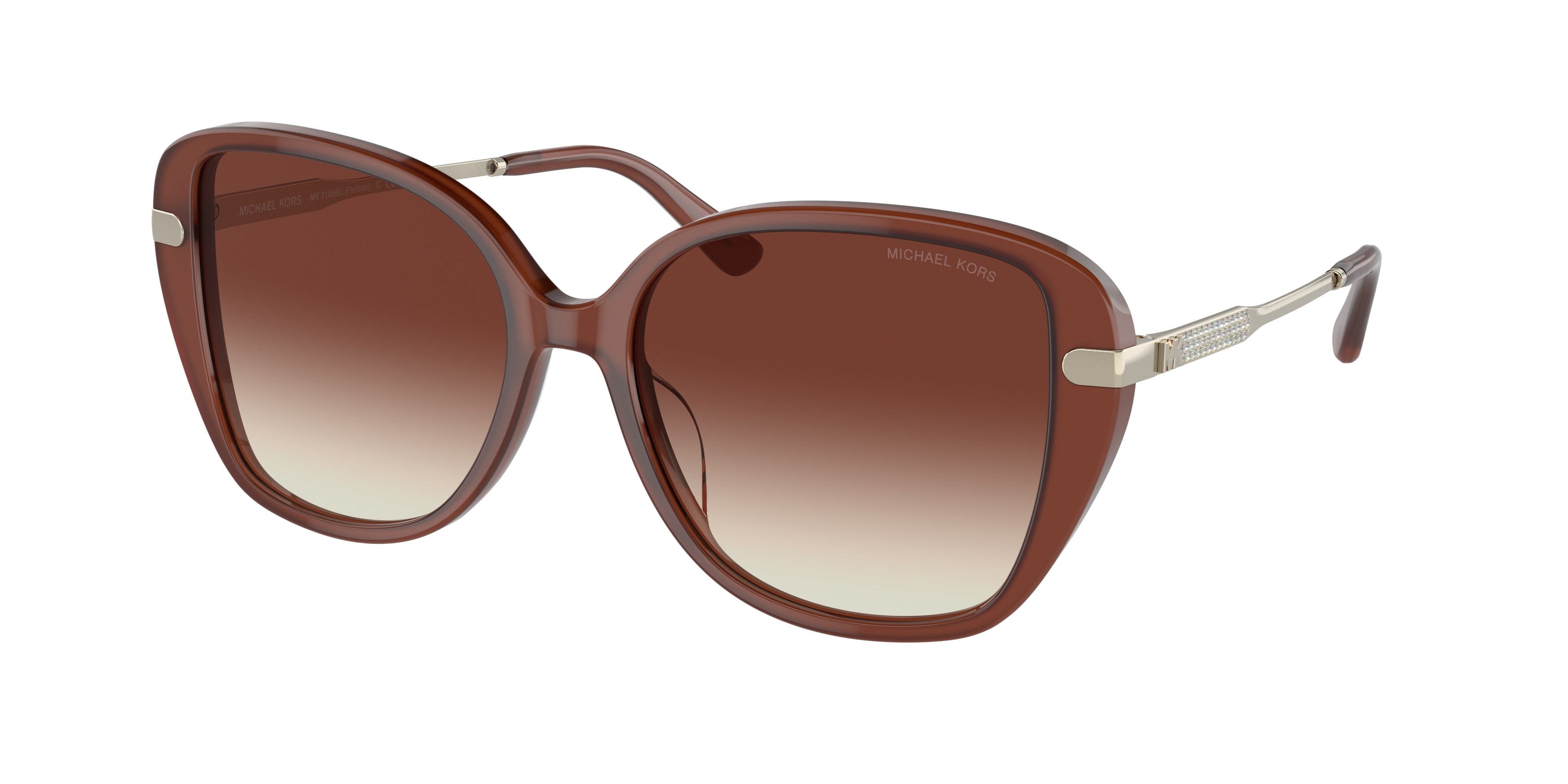 Michael Kors FLATIRON MK2185BU Square Sunglasses 354813-Milky Primrose 56-140-17 - Color Map Brown