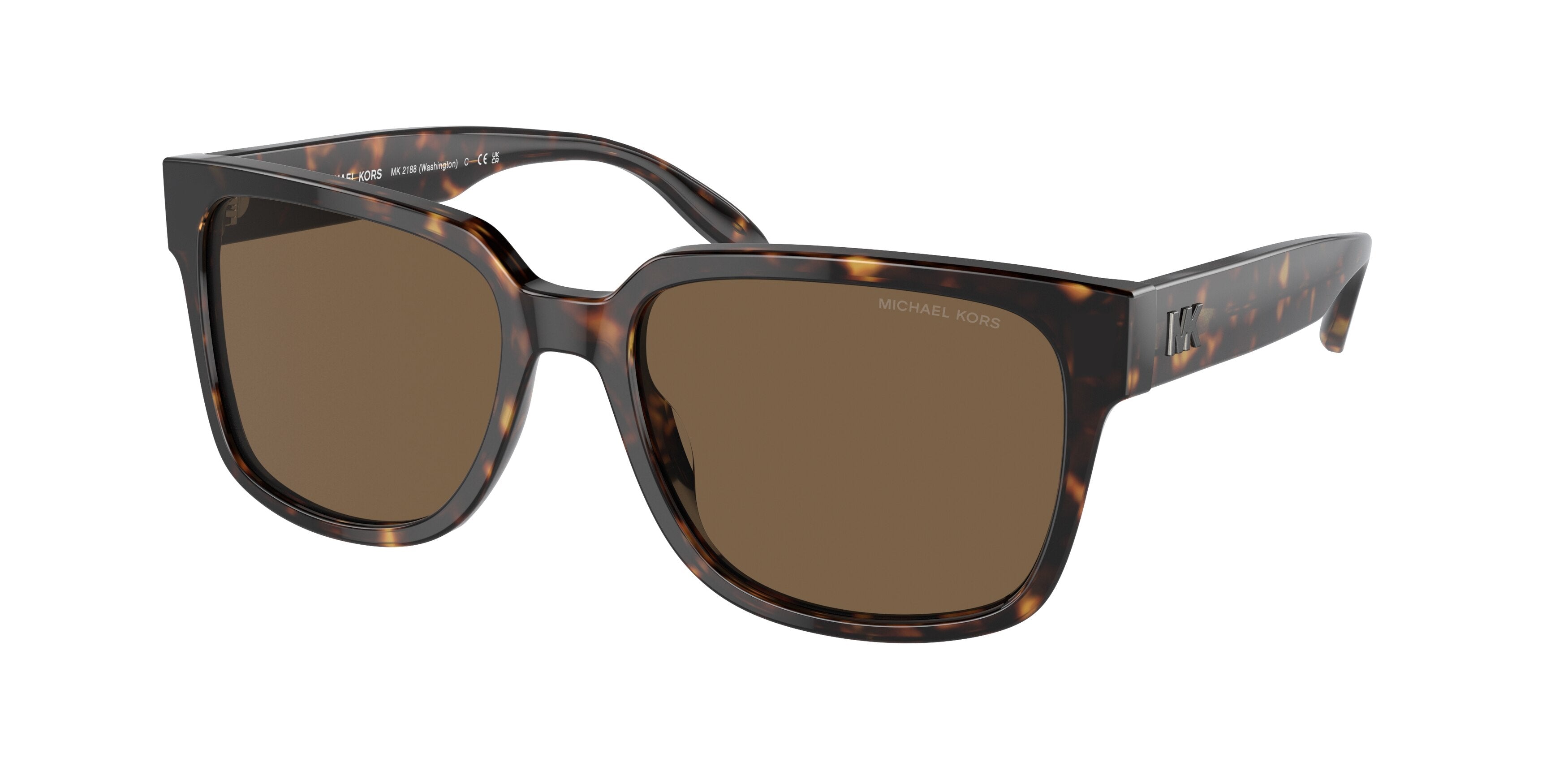 Michael Kors WASHINGTON MK2188 Square Sunglasses 300673-Dark Tortoise 57-145-18 - Color Map Tortoise