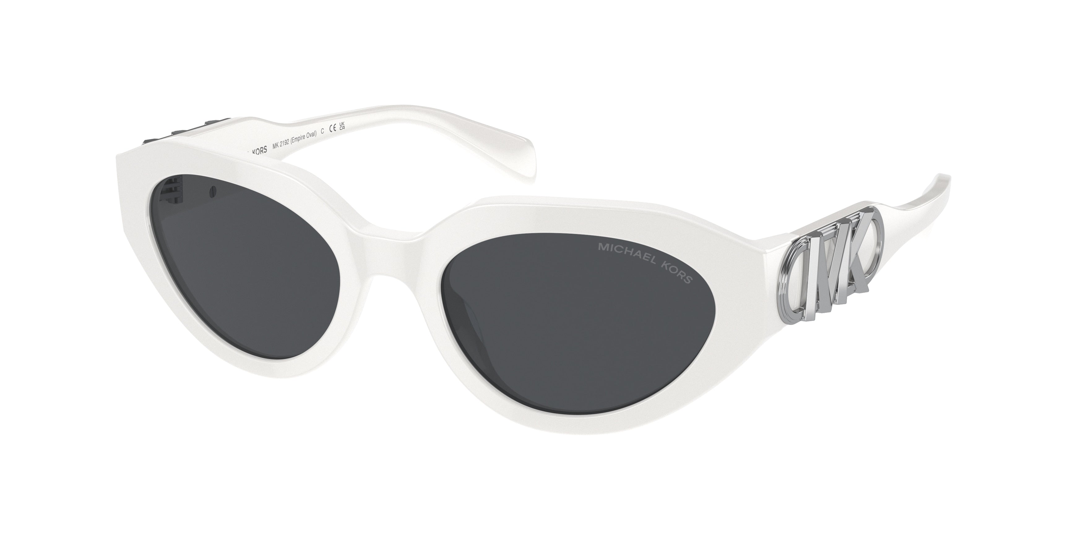 Michael Kors EMPIRE OVAL MK2192 Oval Sunglasses 310087-Optic White 53-140-20 - Color Map White