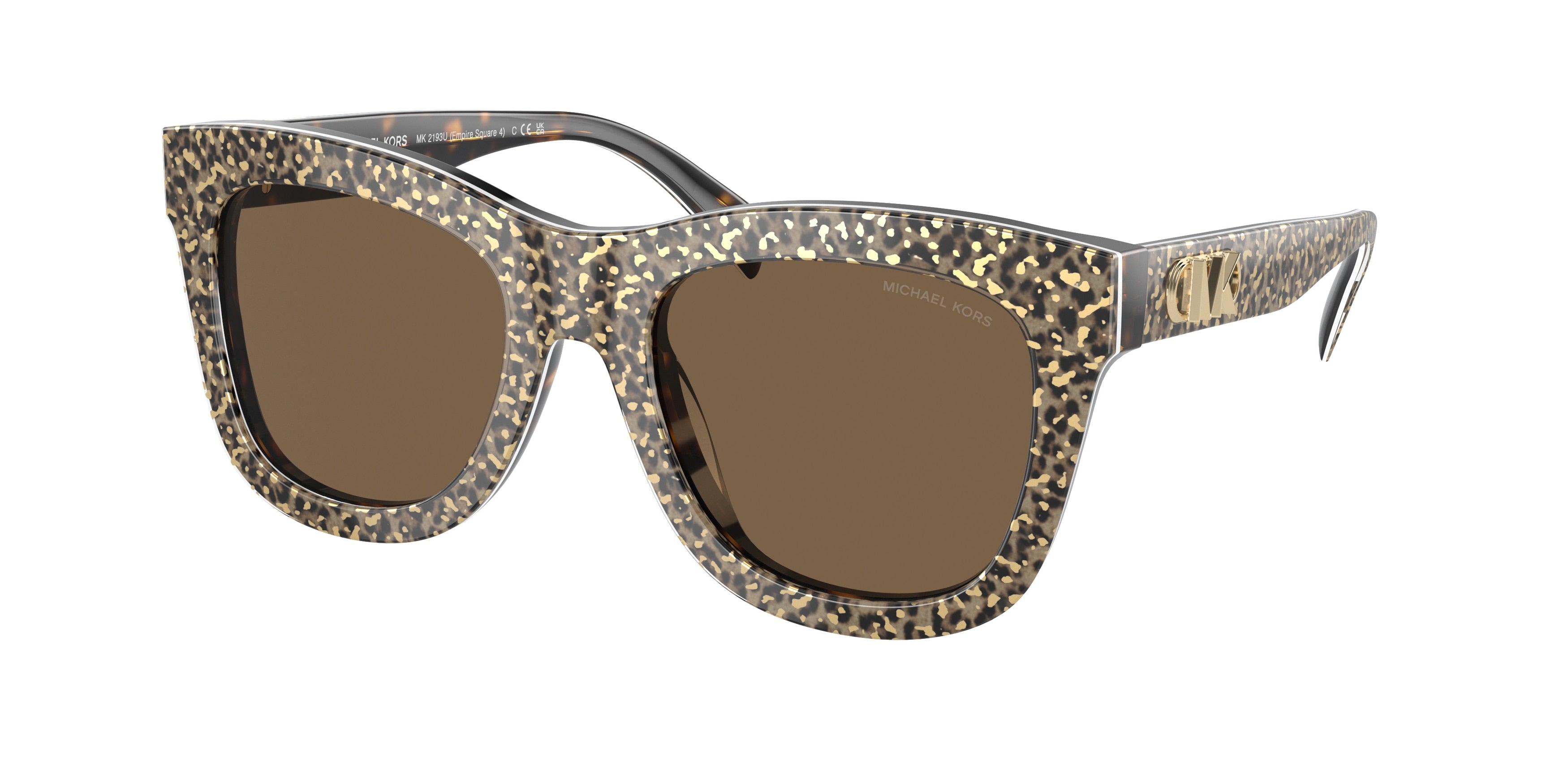Michael Kors EMPIRE SQUARE 4 MK2193U Square Sunglasses 189073-Brown 52-140-20 - Color Map Brown