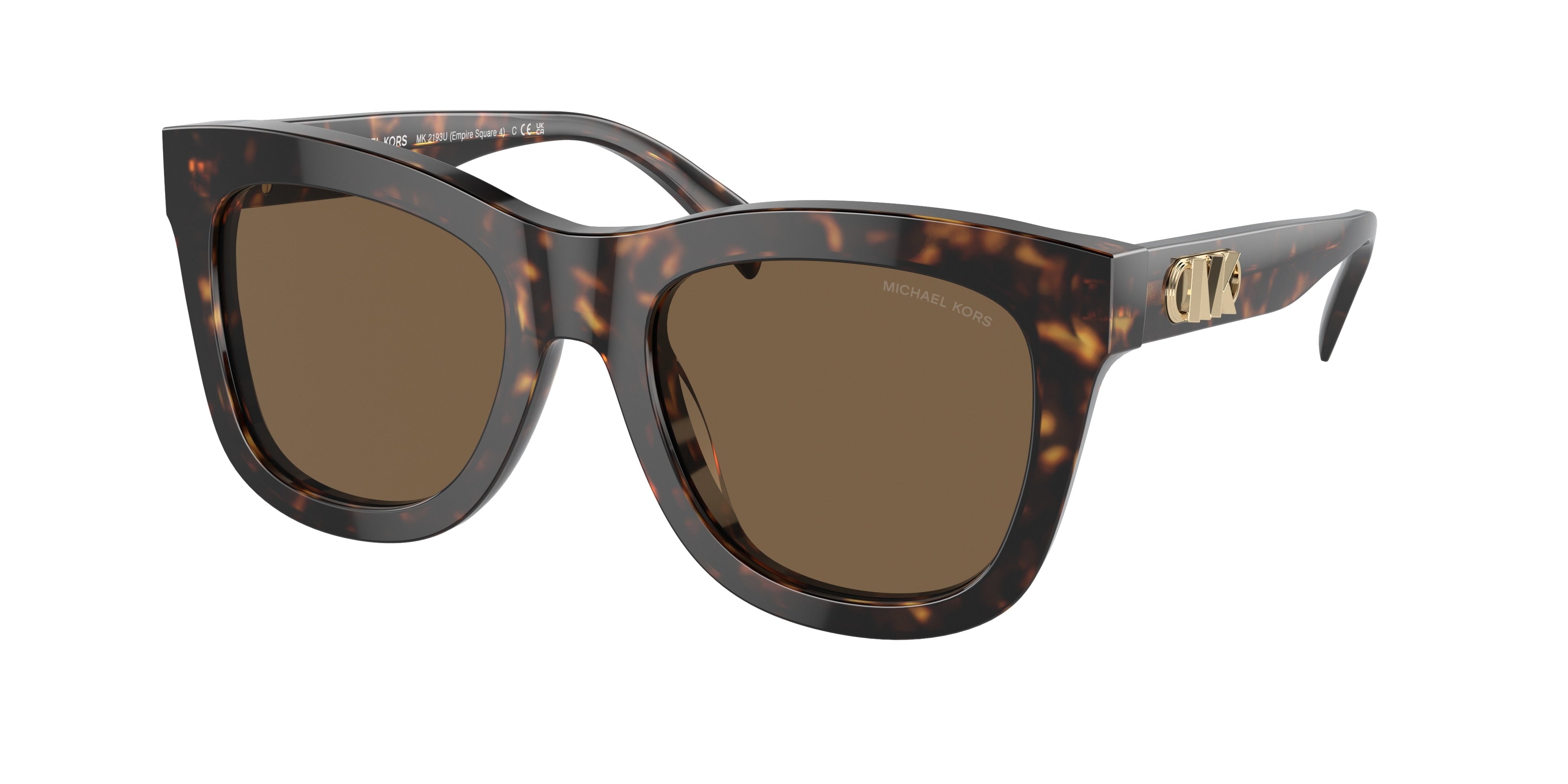 Michael Kors EMPIRE SQUARE 4 MK2193U Square Sunglasses 300673-Dark Tort 52-140-20 - Color Map Tortoise