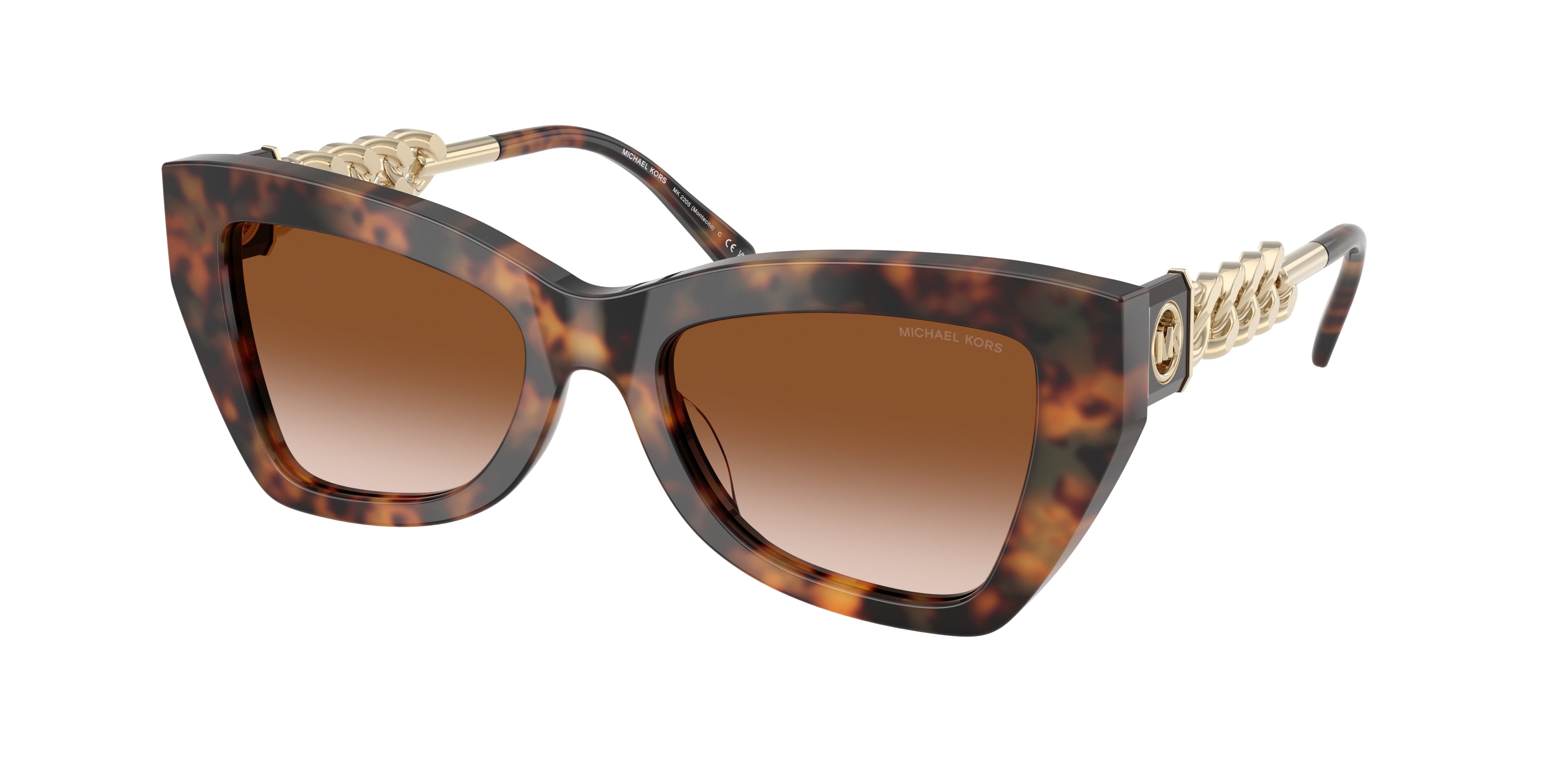 Michael Kors MONTECITO MK2205 Cat Eye Sunglasses 39043B-Jet Set Tortoise 52-140-19 - Color Map Tortoise