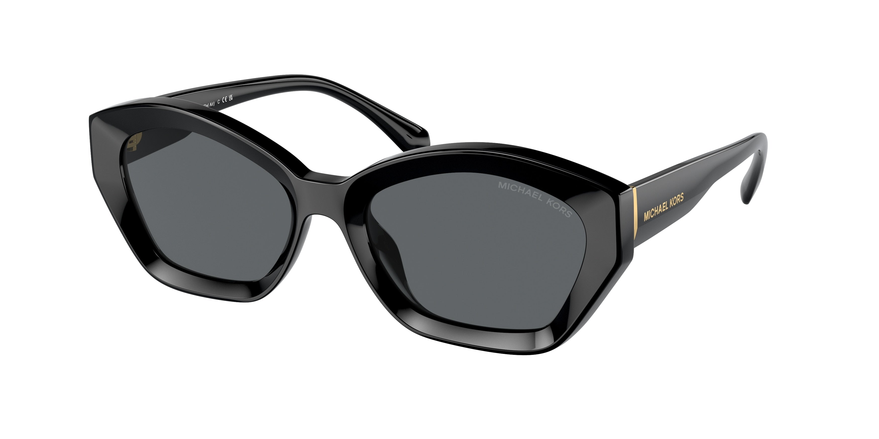 Michael Kors BEL AIR MK2209U Irregular Sunglasses 300587-Black 54-140-18 - Color Map Black