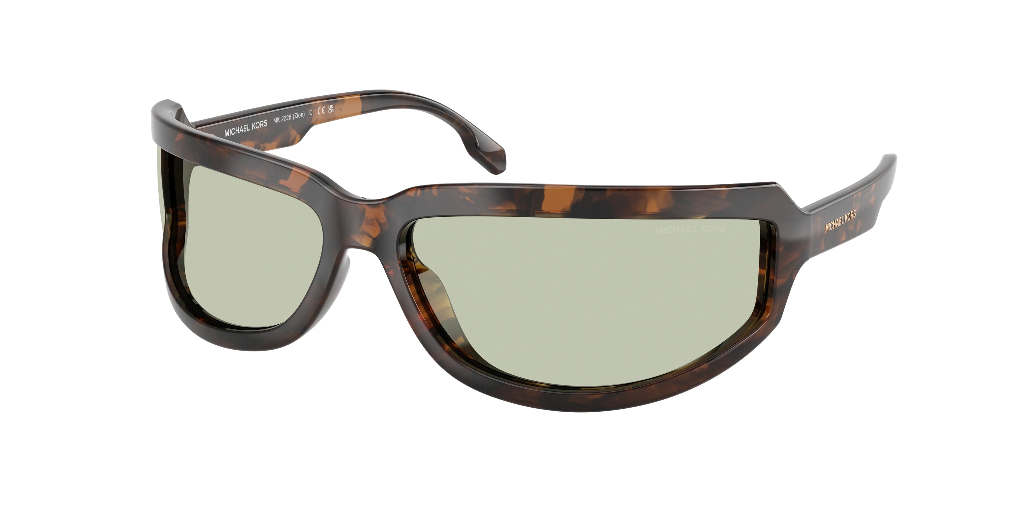 Michael Kors ZION MK2226 Irregular Sunglasses 3006/2-Dark Tortoise 72-120-16 - Color Map Tortoise