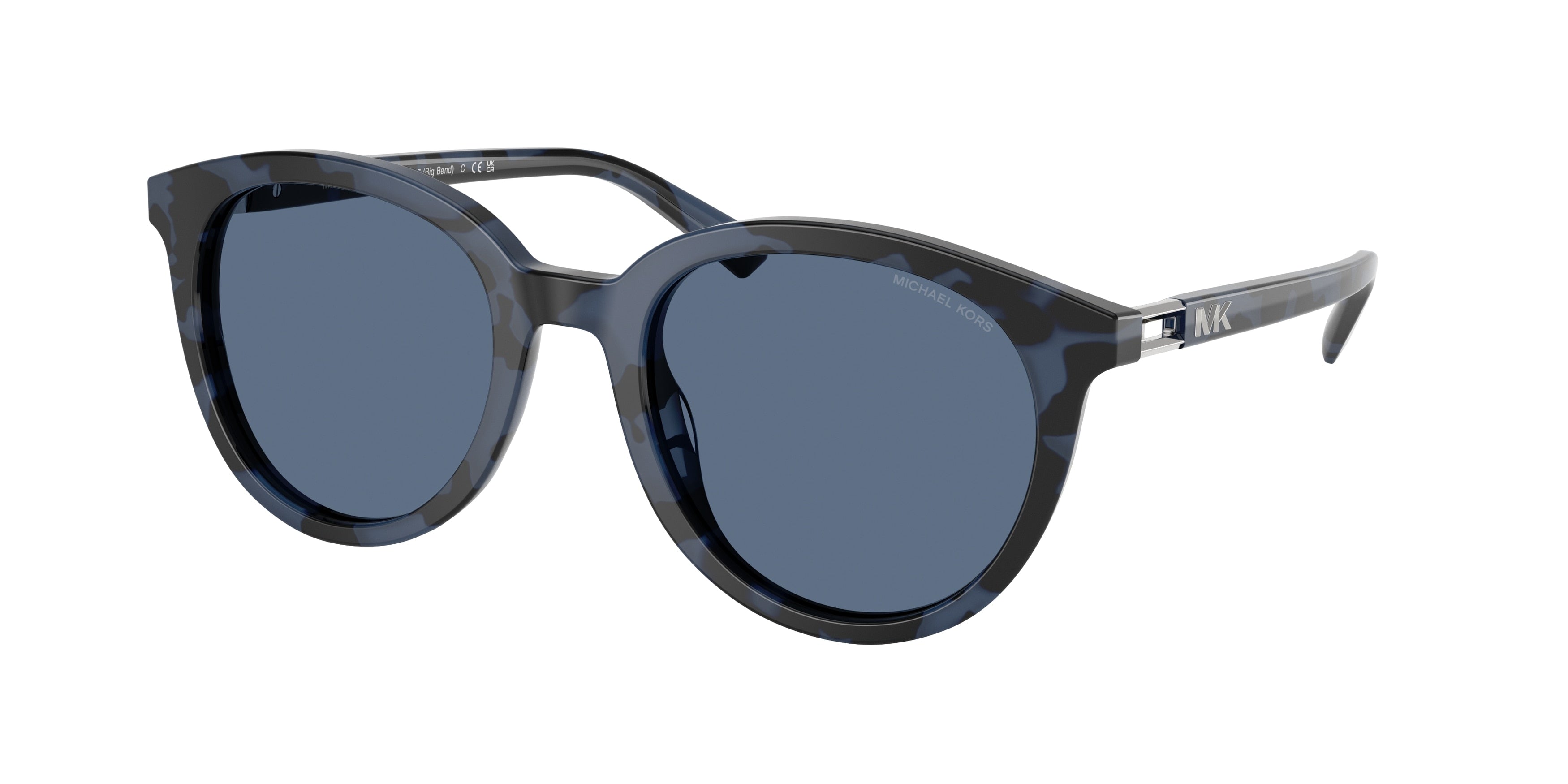 Michael Kors BIG BEND MK2227 Round Sunglasses 333380-Blue Tortoise 53-145-21 - Color Map Blue