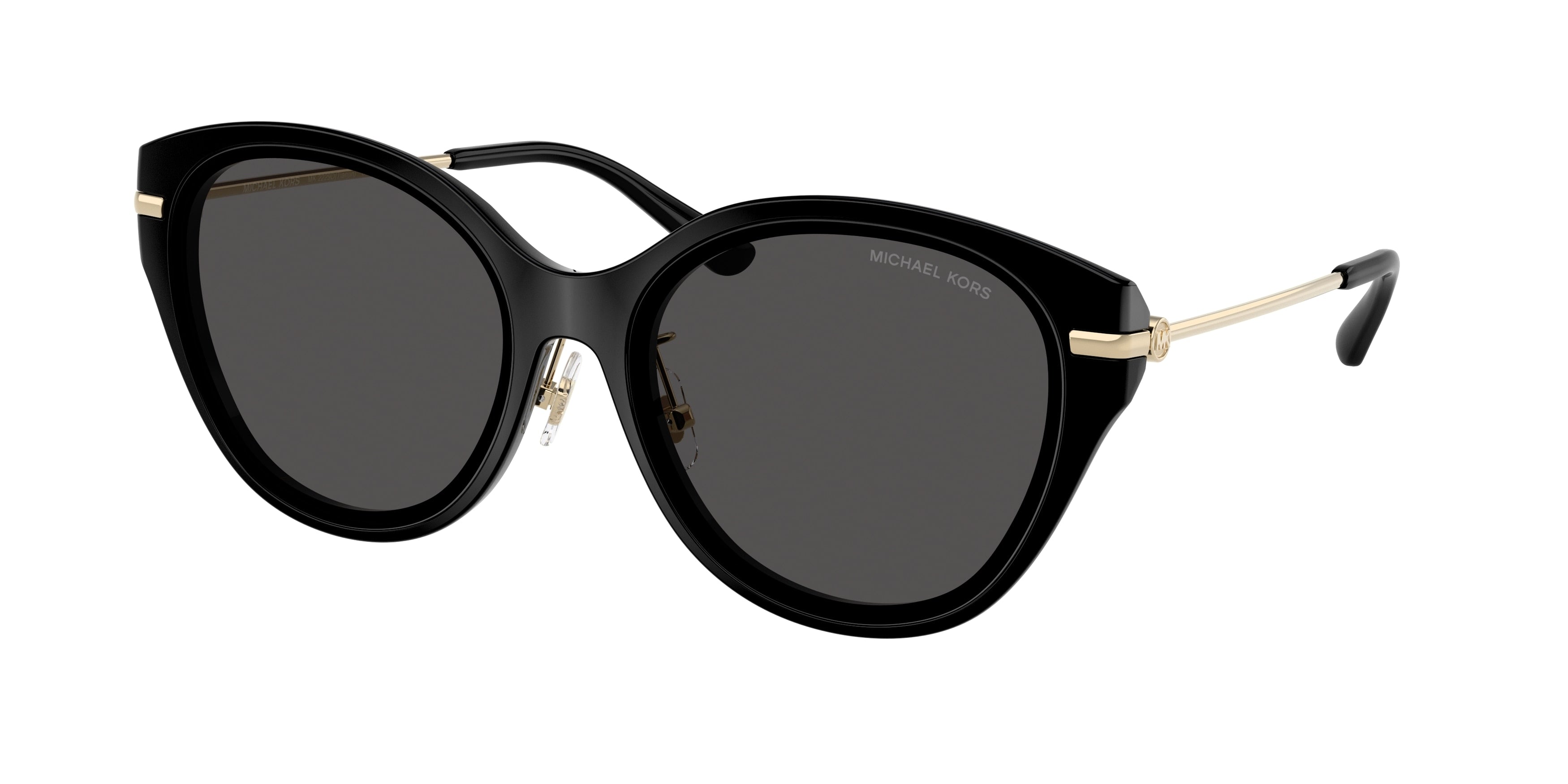 Michael Kors TIANJIN MK2229D Round Sunglasses 300587-Black 59-145-16 - Color Map Black