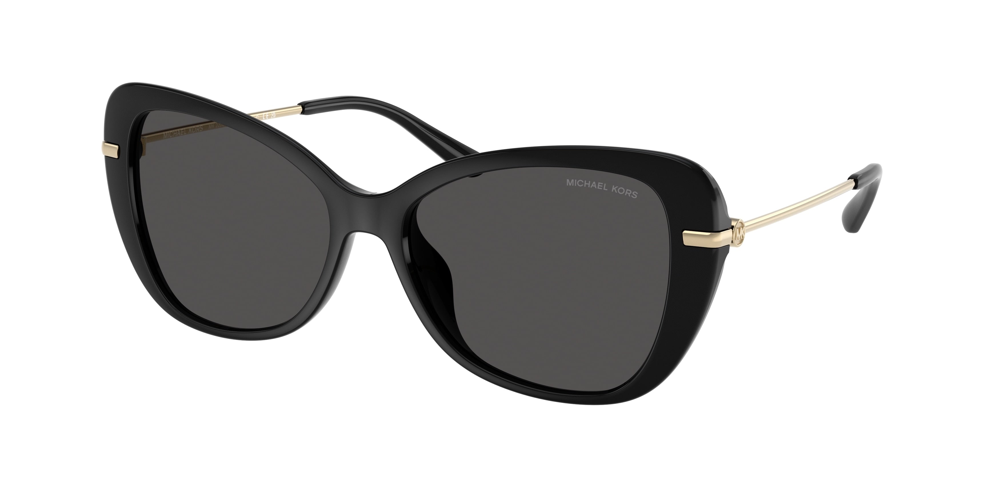 Michael Kors SAINT CROIX MK2230U Butterfly Sunglasses 300587-Black 56-140-16 - Color Map Black