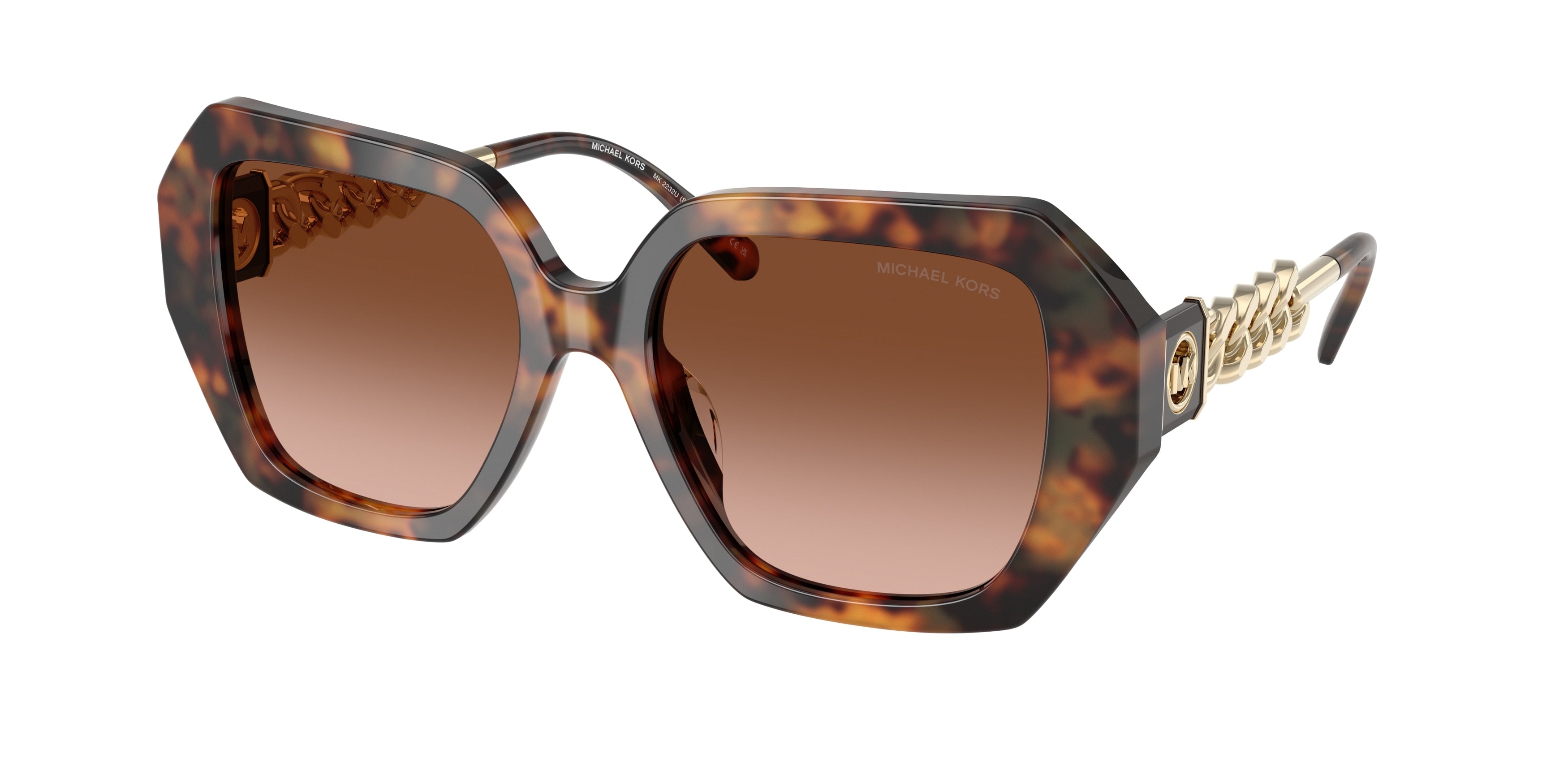 Michael Kors SOUTH BEACH MK2232U Square Sunglasses 39043B-Jet Set Tortoise 54-140-18 - Color Map Tortoise
