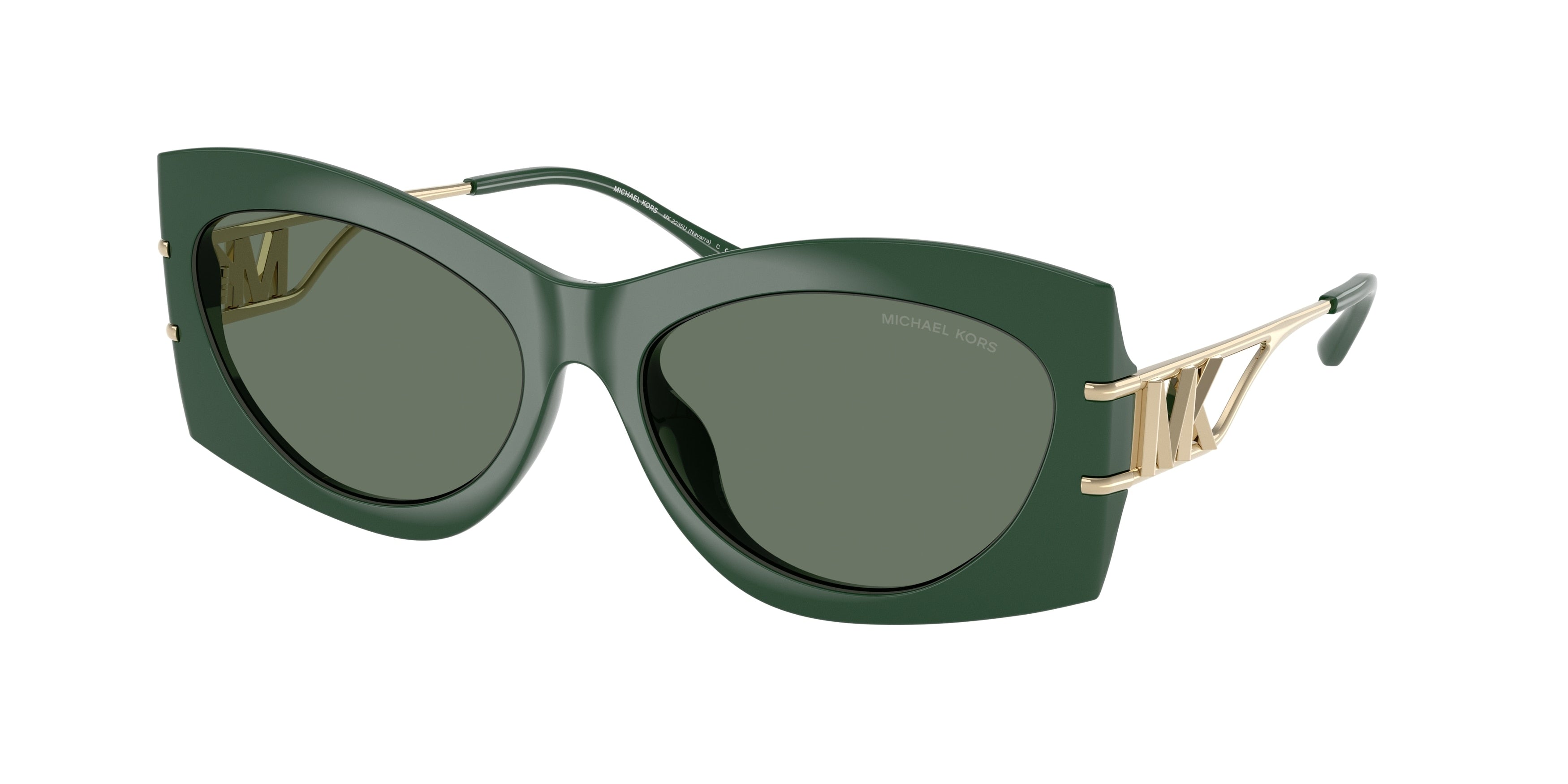 Michael Kors NAVARRA MK2235U Irregular Sunglasses 40063H-Bosco 57-140-16 - Color Map Green