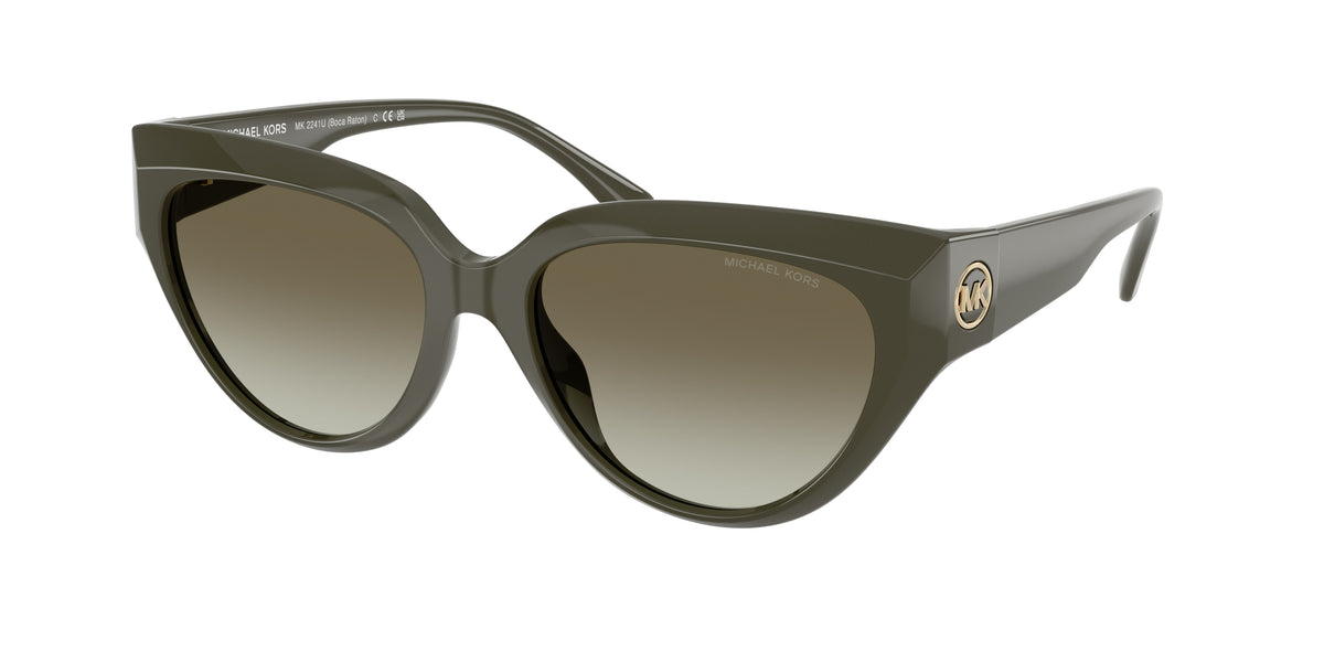 Michael Kors MK2241U Cat Eye Sunglasses for Women — Free Shipping - 55-140-17 / 39023M-Olive
