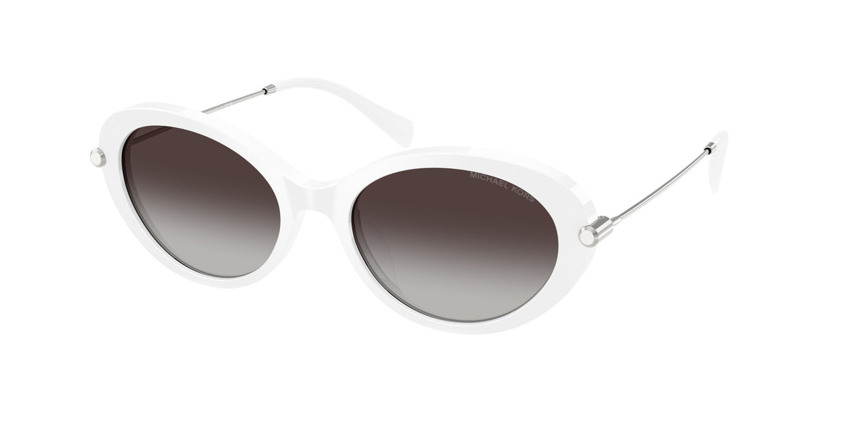 Michael Kors ROCKAWAY MK2245U Oval Sunglasses 31008G-Optic White 53-140-18 - Color Map White