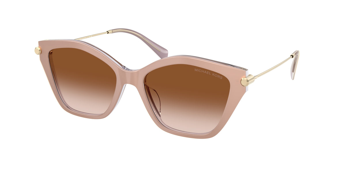 Michael Kors CATSKILLS MK2246U Irregular Sunglasses 401513-Light Sand Laminate 54-140-17 - Color Map White