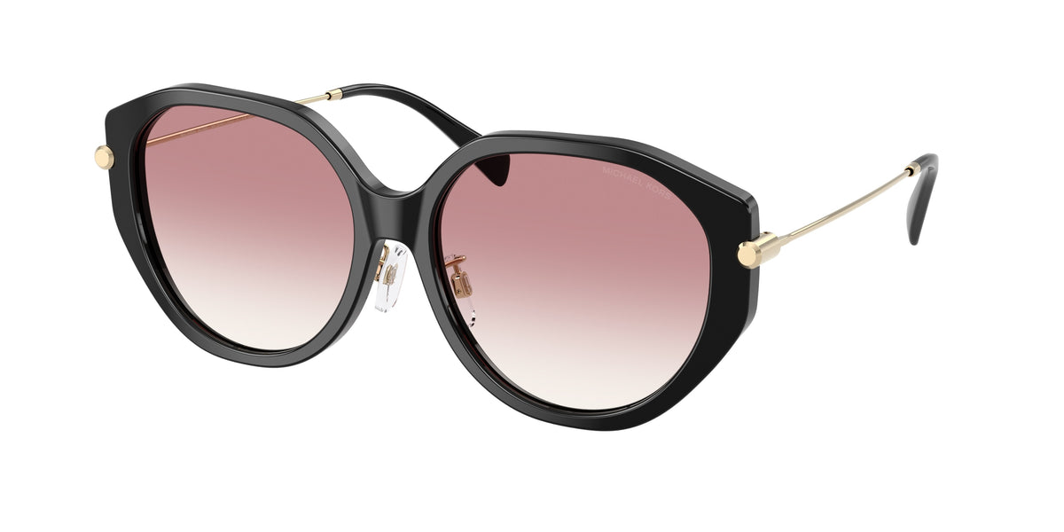 Michael Kors JINAN MK2248D Irregular Sunglasses 30058D-Black 56-145-16 - Color Map Black