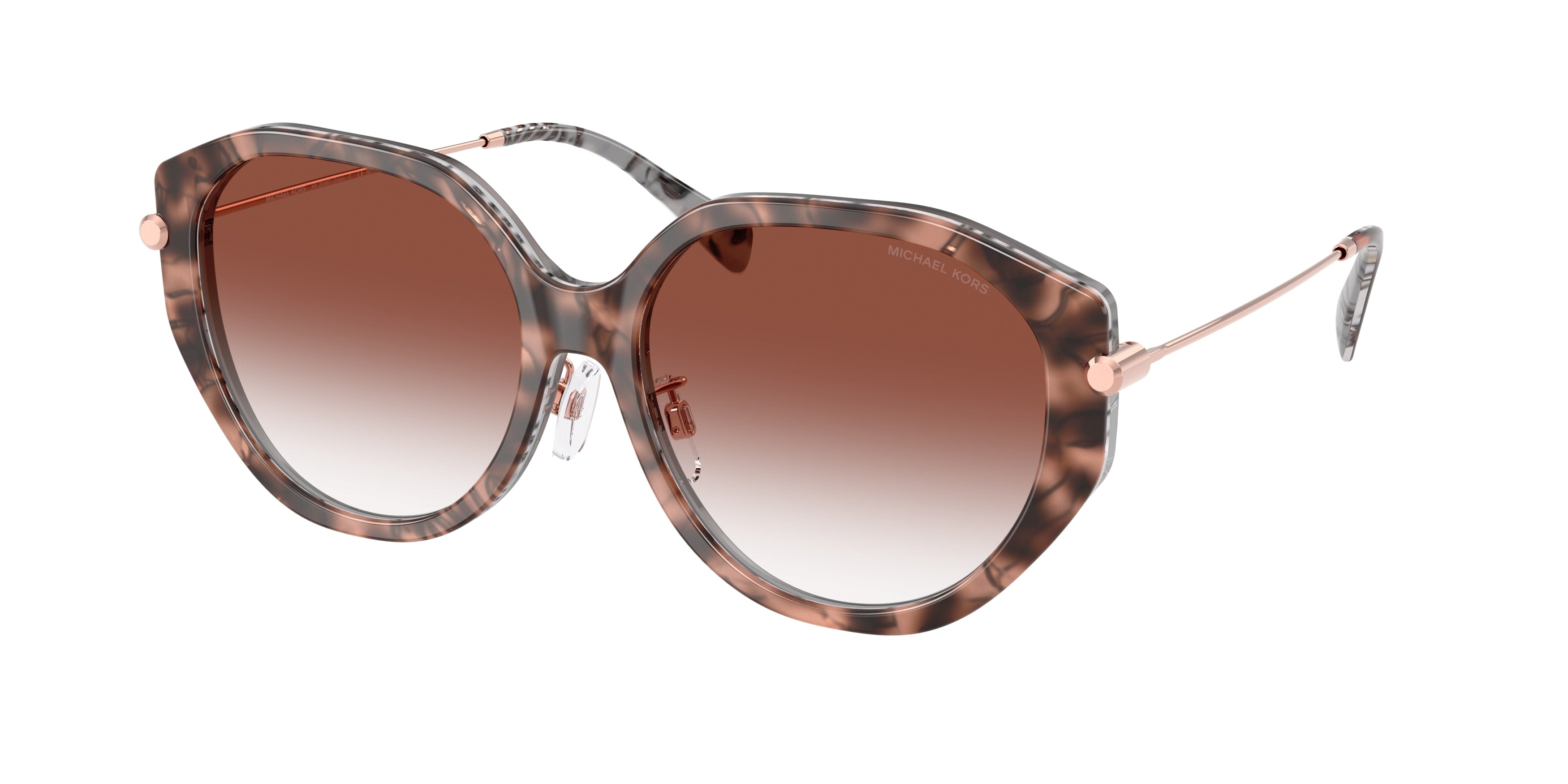 Michael Kors JINAN MK2248D Irregular Sunglasses 4017V0-Pink Tortoise 56-145-16 - Color Map Tortoise