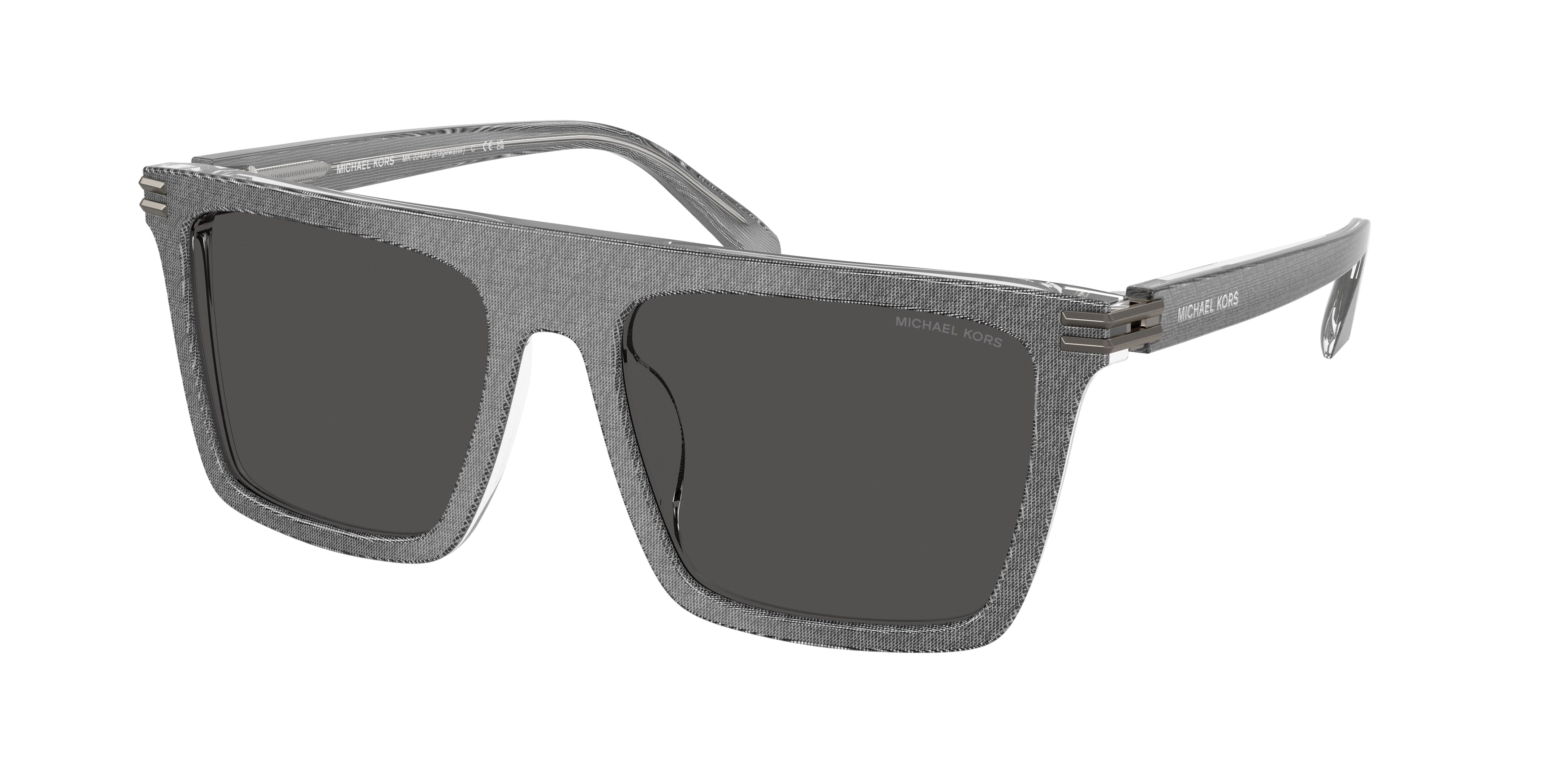 Michael Kors EDGEWATER MK2249U Square Sunglasses 400987-Grey Denim 55-145-18 - Color Map Grey