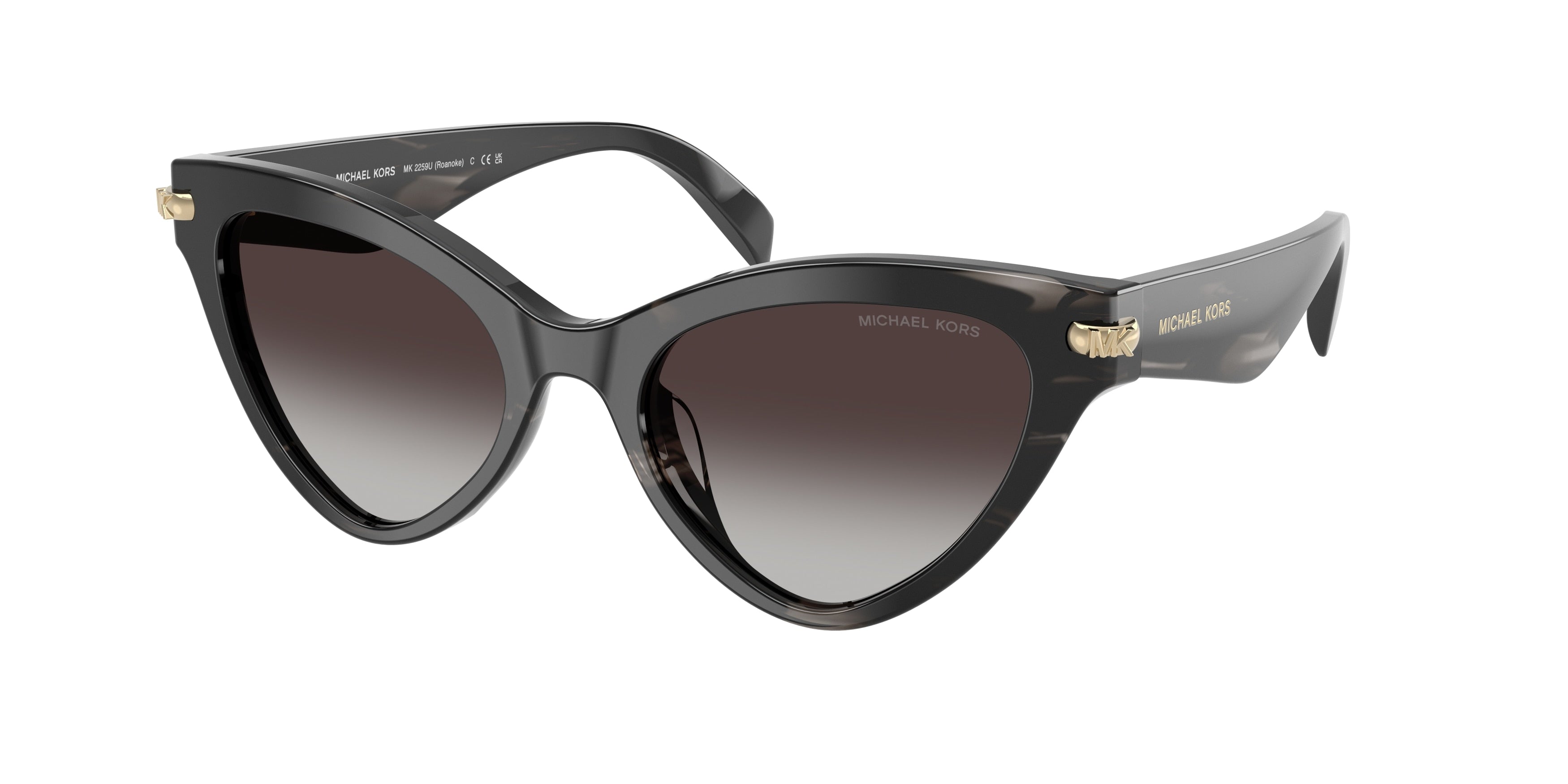 Michael Kors MK2259U Cat Eye Sunglasses for Women — Free Shipping - 52-140-19 / 40348G-Black Horn