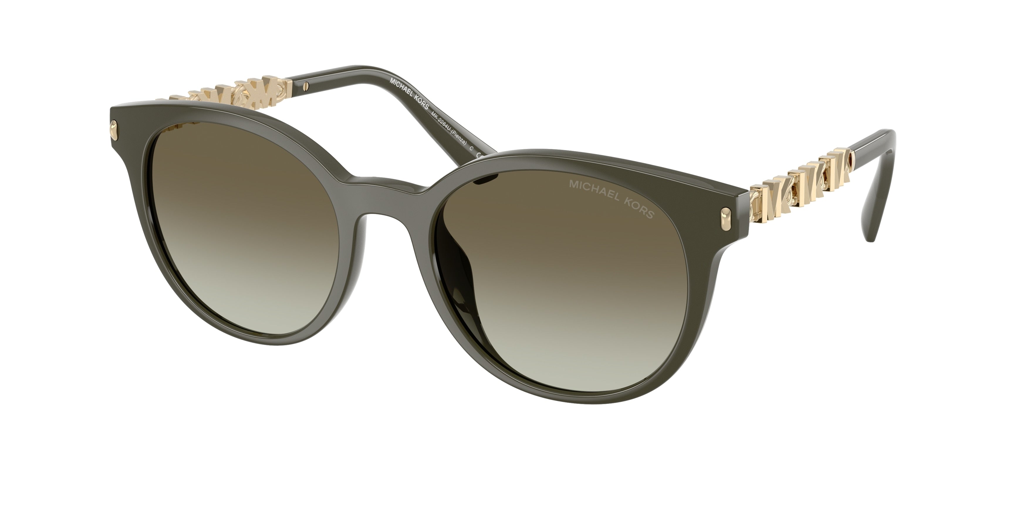 Michael Kors MK2264U Round Sunglasses for Women — Free Shipping - 53-140-20 / 39023M-Olive
