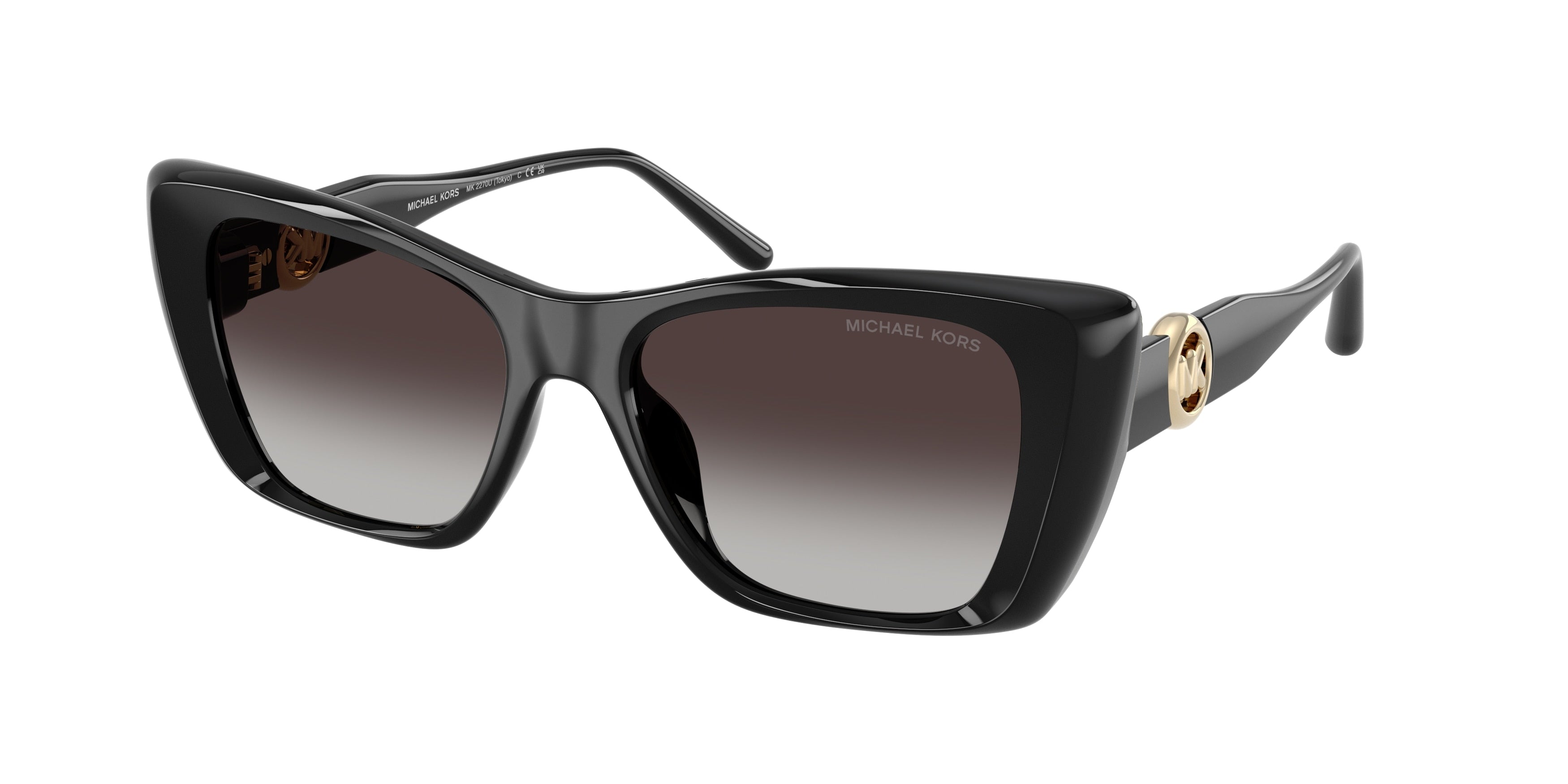 Michael Kors TOKYO MK2270U Square Sunglasses 30058G-Black 53-140-17 - Color Map Black