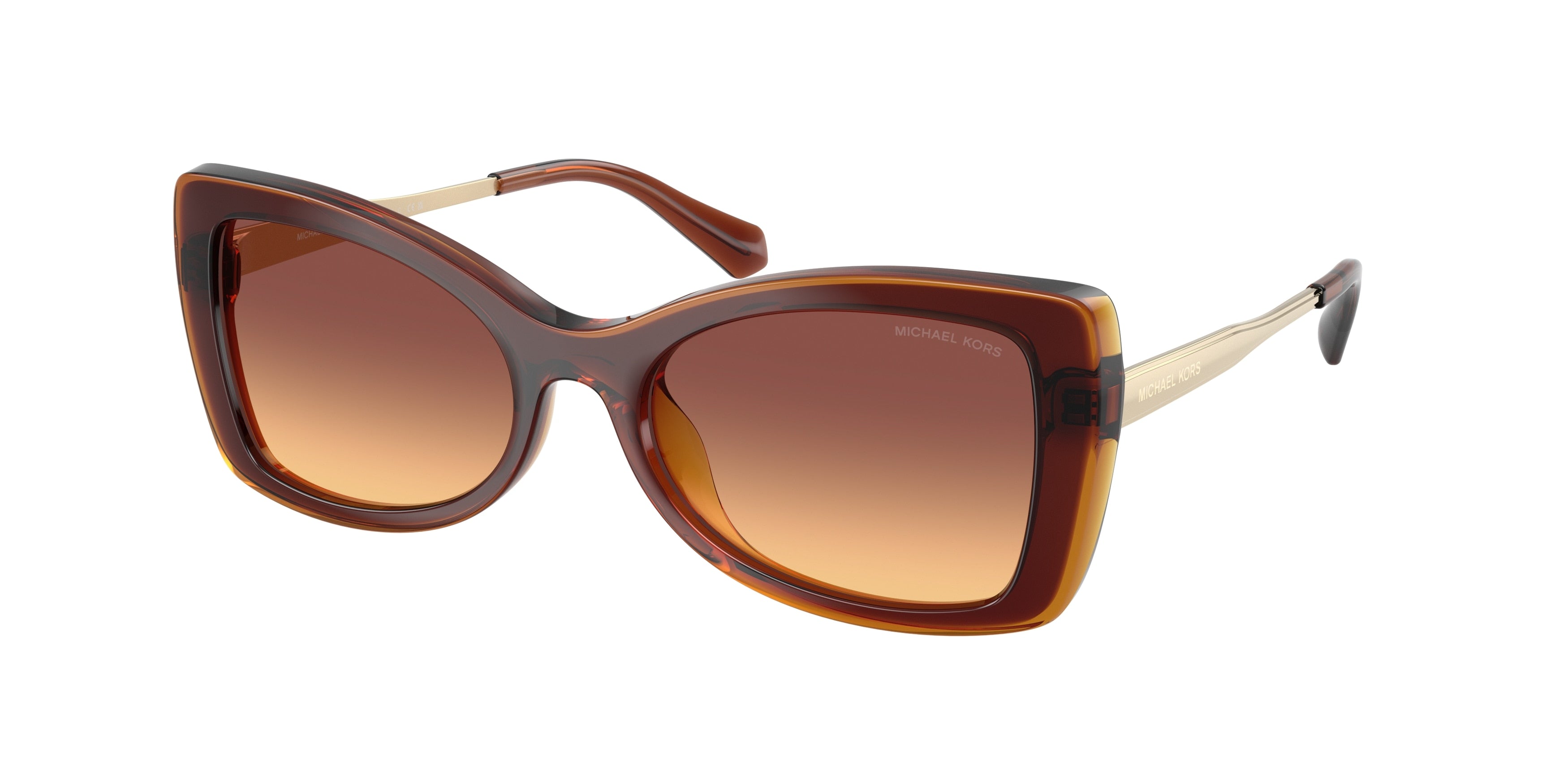 Michael Kors MALAGA MK2272U Butterfly Sunglasses 311378-Dark Brown 53-140-18 - Color Map Brown