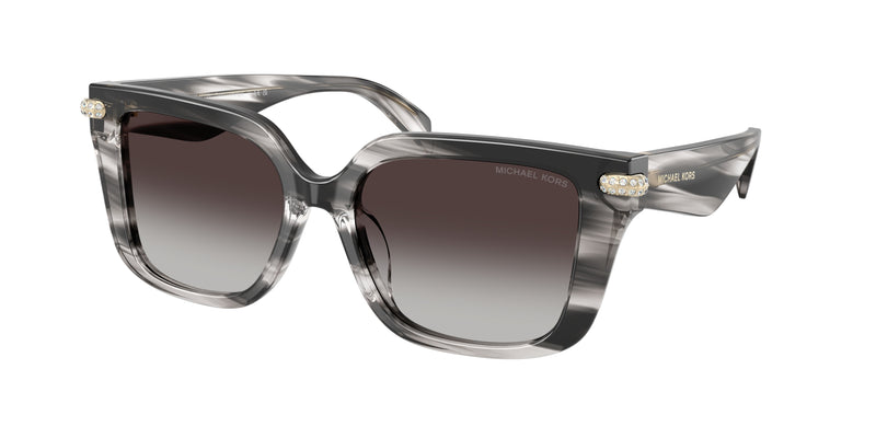 Michael Kors SANTO DOMINGO MK2275BU Square Sunglasses 40348G-Black Horn 52-135-16 - Color Map Black