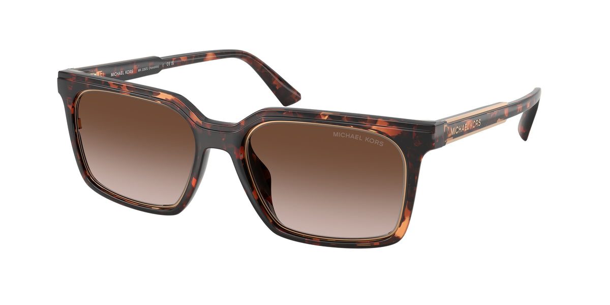 Michael Kors HONOLULU MK2282U Square Sunglasses 300613-Dark Tortoise 55-145-18 - Color Map Tortoise