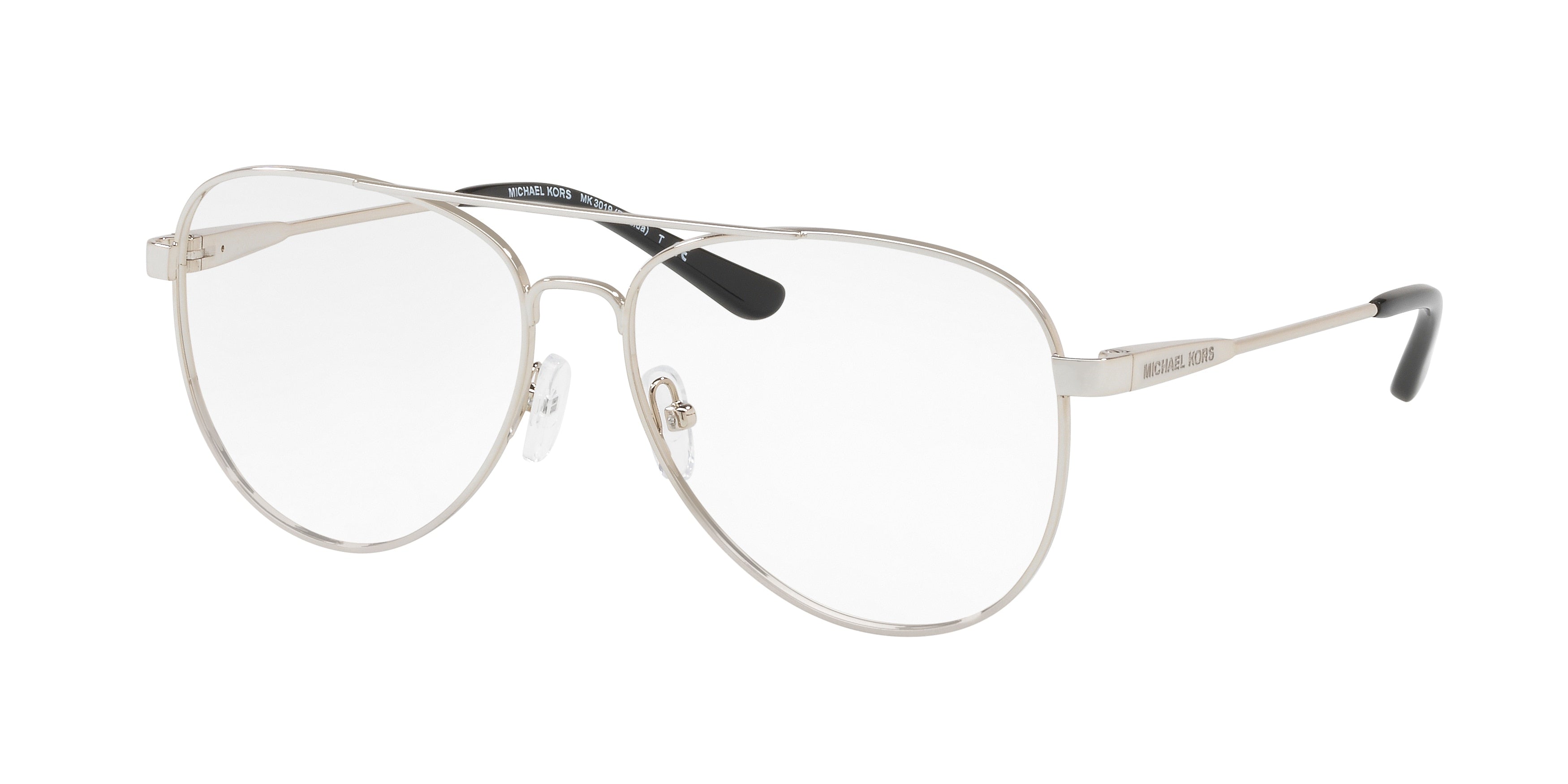 Michael Kors PROCIDA MK3019 Pilot Eyeglasses 1118-Silver 56-135-14 - Color Map Silver
