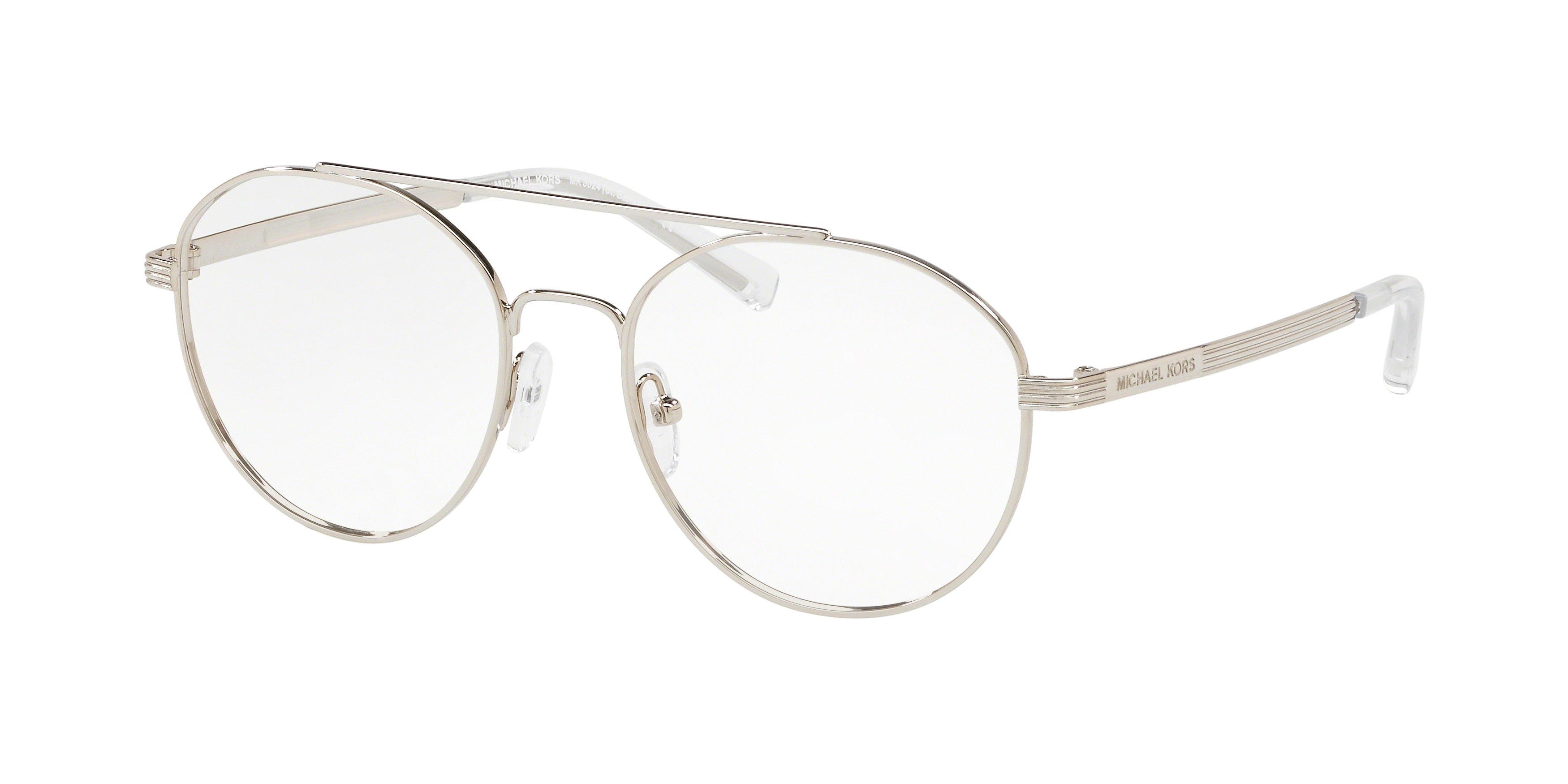 Michael Kors ST. BARTS MK3024 Irregular Eyeglasses  1153-Silver 52-135-17 - Color Map Silver