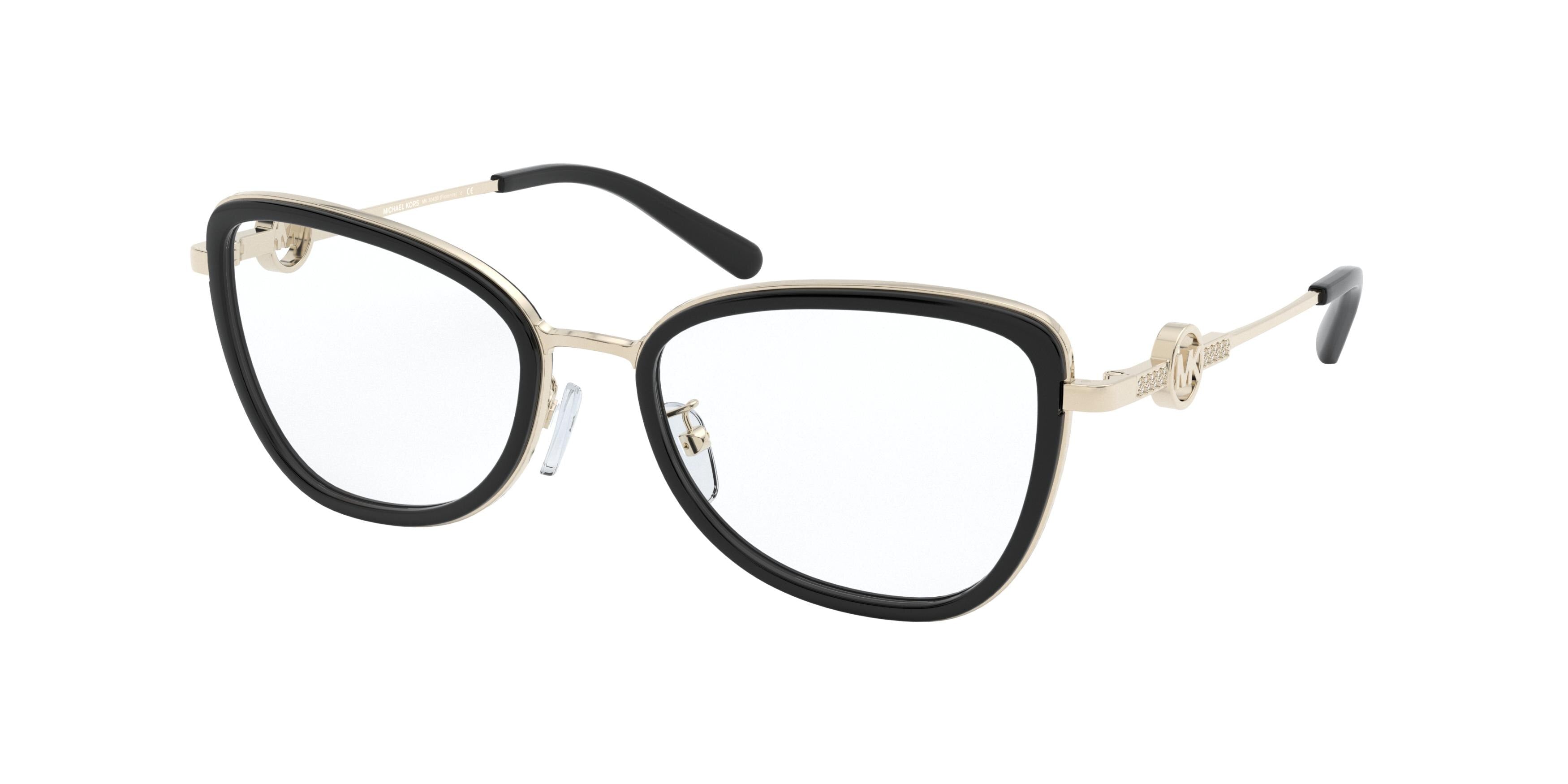 Michael Kors FLORENCE MK3042B Butterfly Eyeglasses 1014-Light Gold 51-135-18 - Color Map Gold