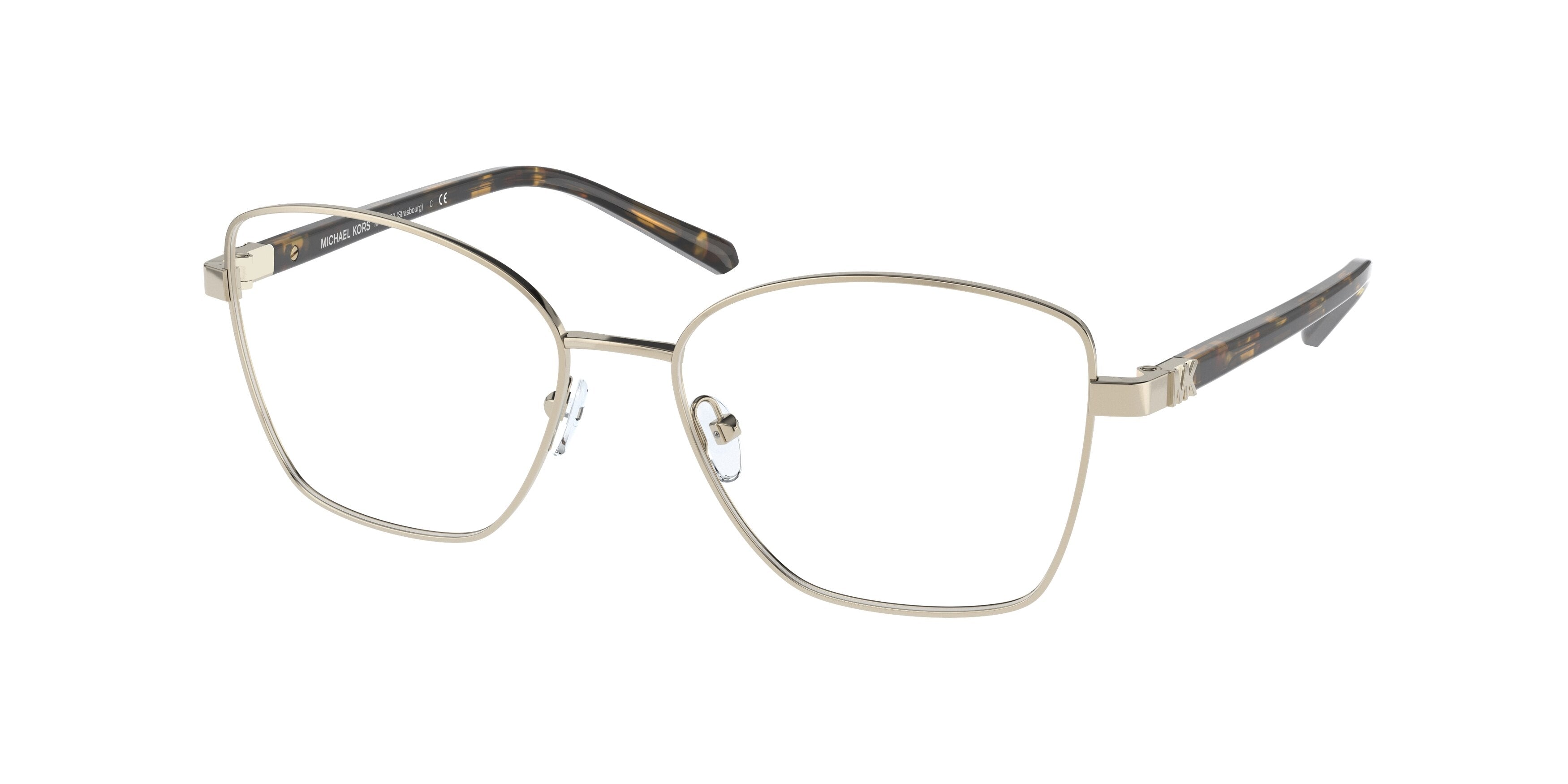 Michael Kors STRASBOURG MK3052 Square Eyeglasses  1014-Light Gold 54-140-16 - Color Map Gold