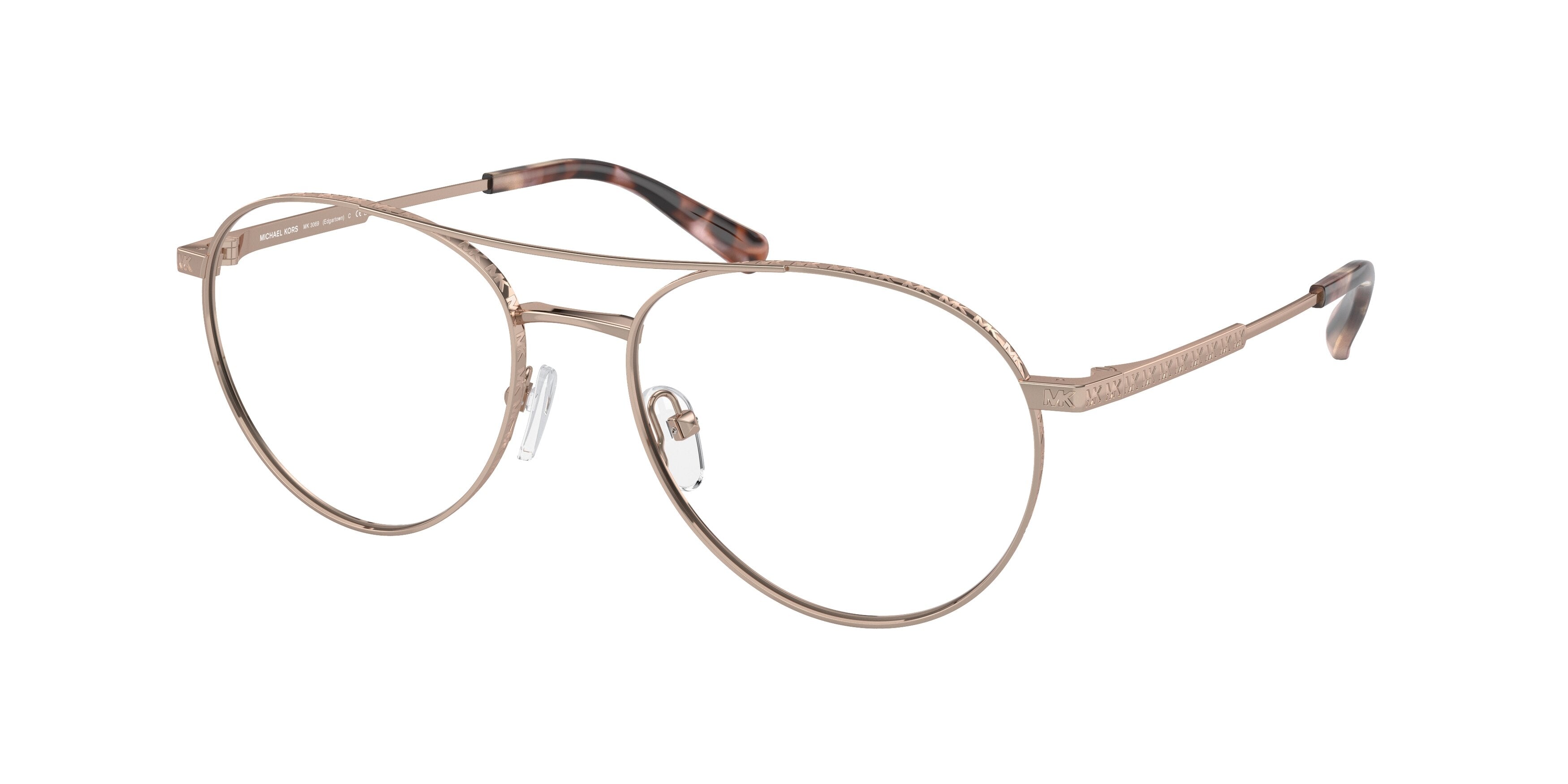 Michael Kors MK3069 Round Eyeglasses for Women — Free Shipping - 54-140-17 / 1108-Rose Gold