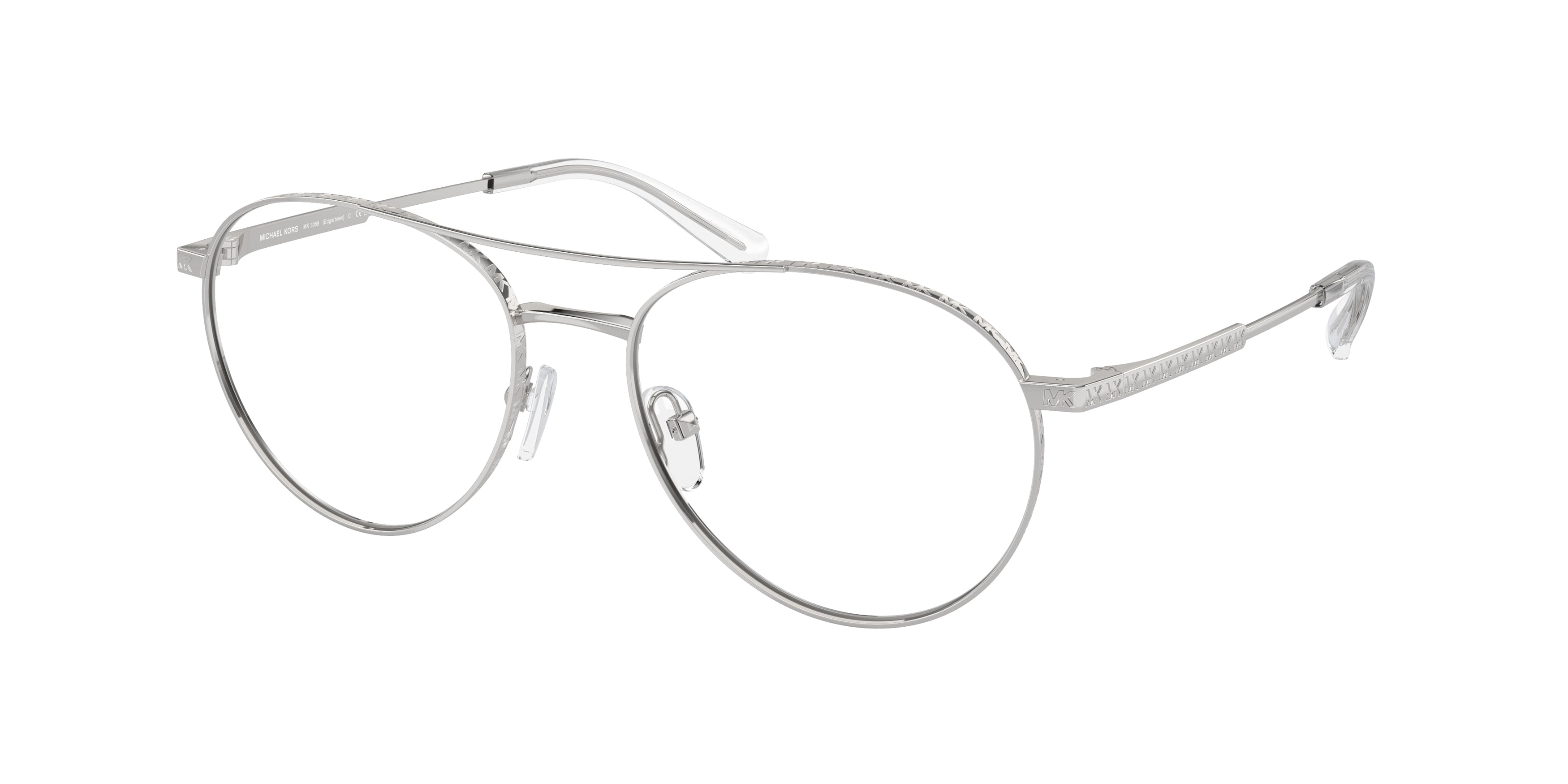 Michael Kors EDGARTOWN MK3069 Round Eyeglasses 1893-Silver 54-140-17 - Color Map Silver