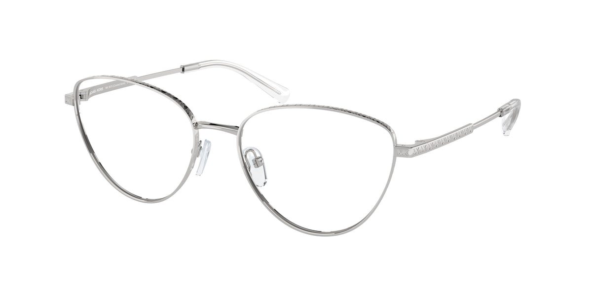 Michael Kors CRESTED BUTTE MK3070 Cat Eye Eyeglasses 1893-Silver 55-140-17 - Color Map Silver
