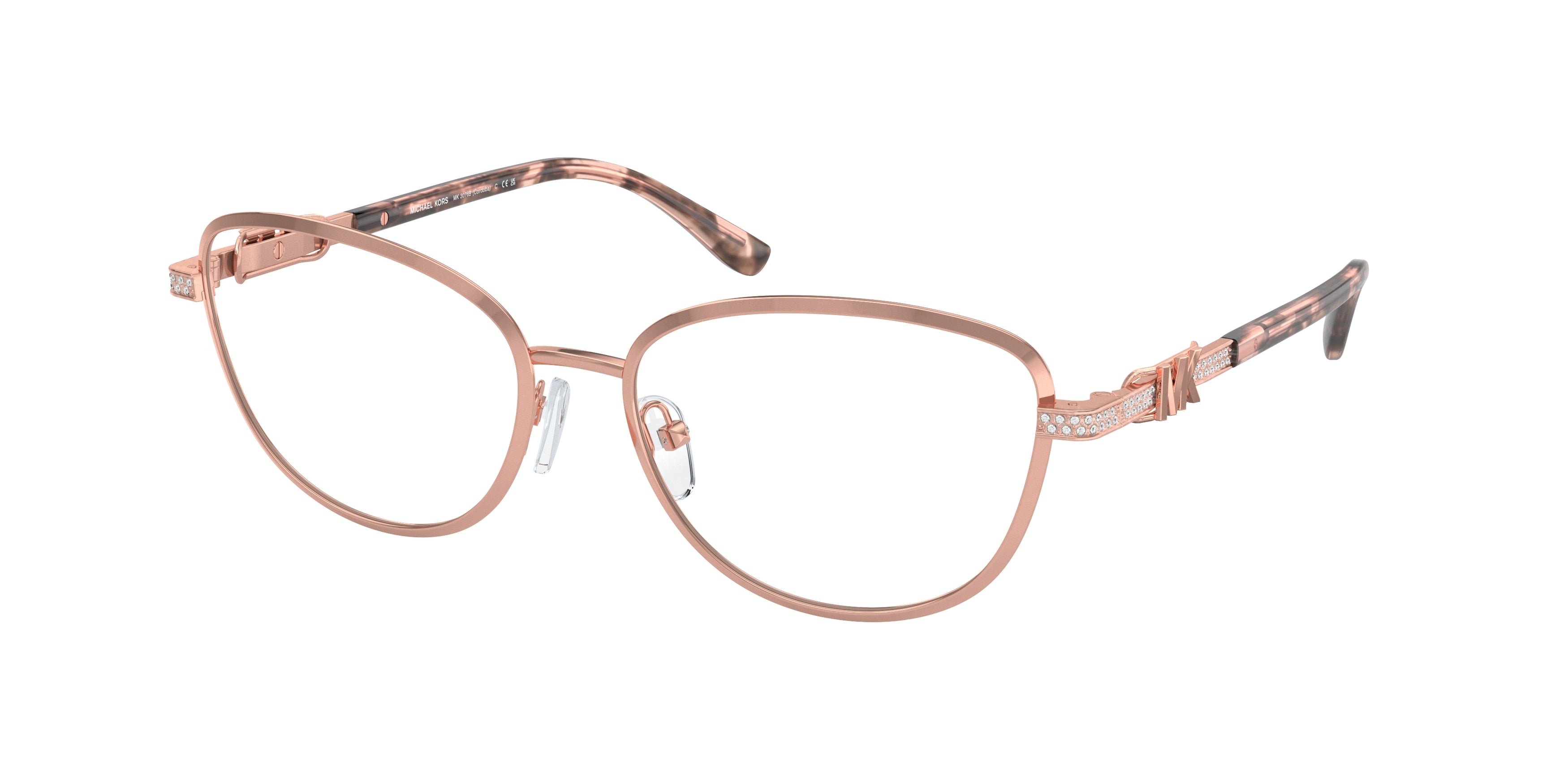 Michael Kors CORDOBA MK3076B Cat Eye Eyeglasses 1108-Rose Gold 55-140-16 - Color Map Gold